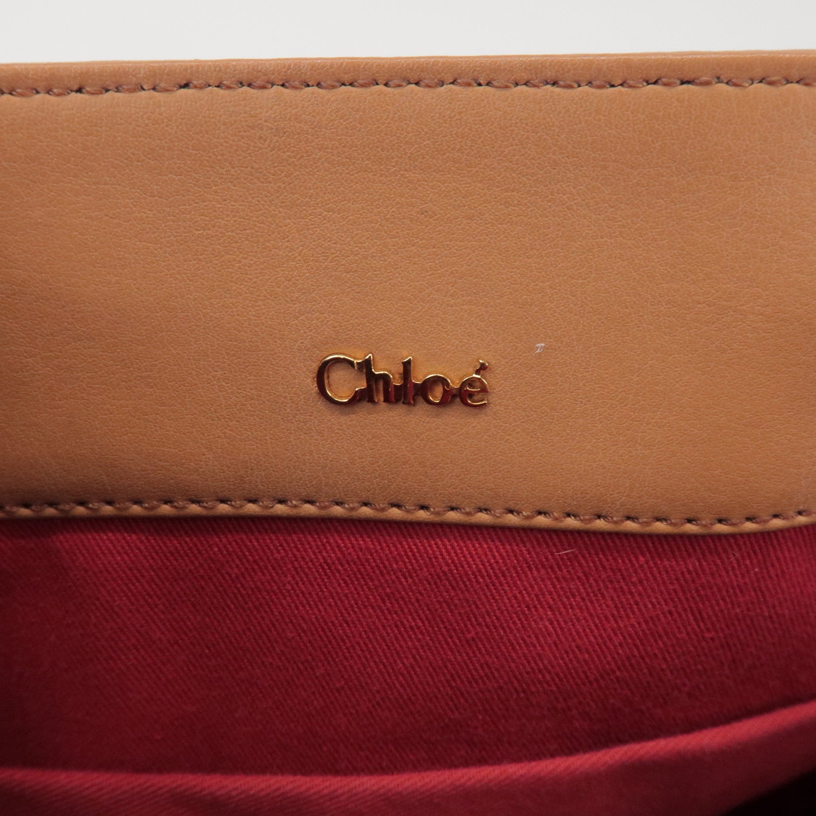 Chloe Eden Leather Tote Bag Shoulder Bag Hand Bag Brown