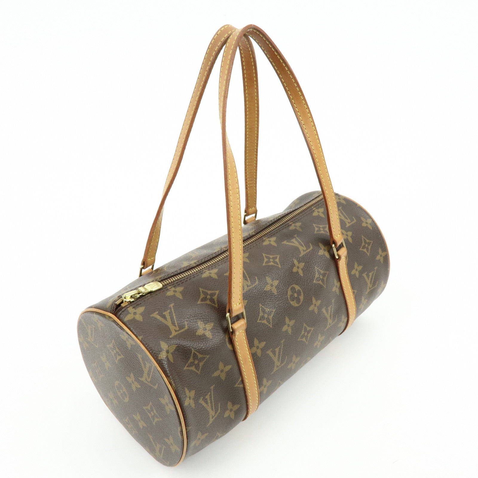 Louis Vuitton Monogram Papillon 30 Hand Bag Brown M51385