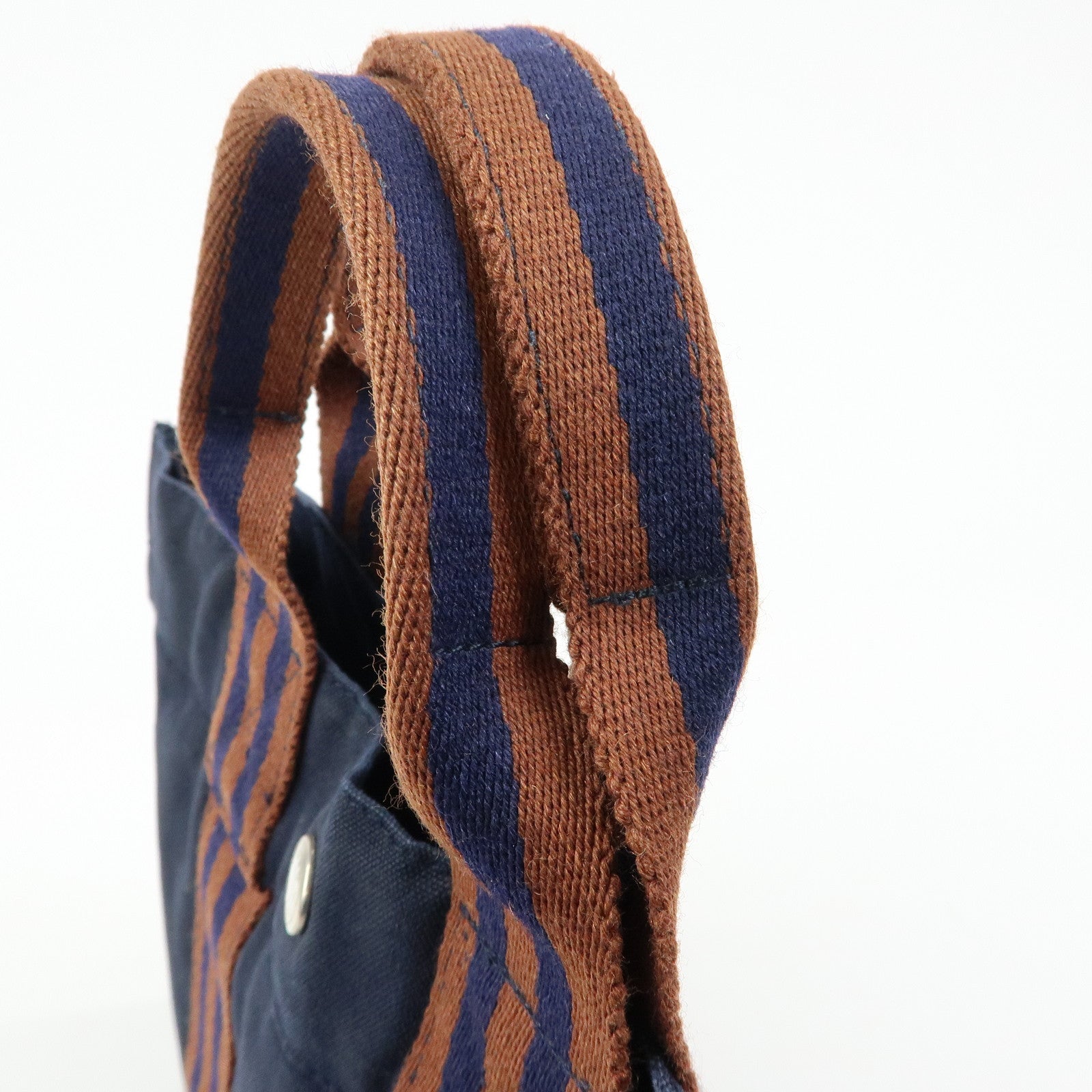 HERMES Fourre Tout Canvas PM Tote Bag Hand Bag Navy