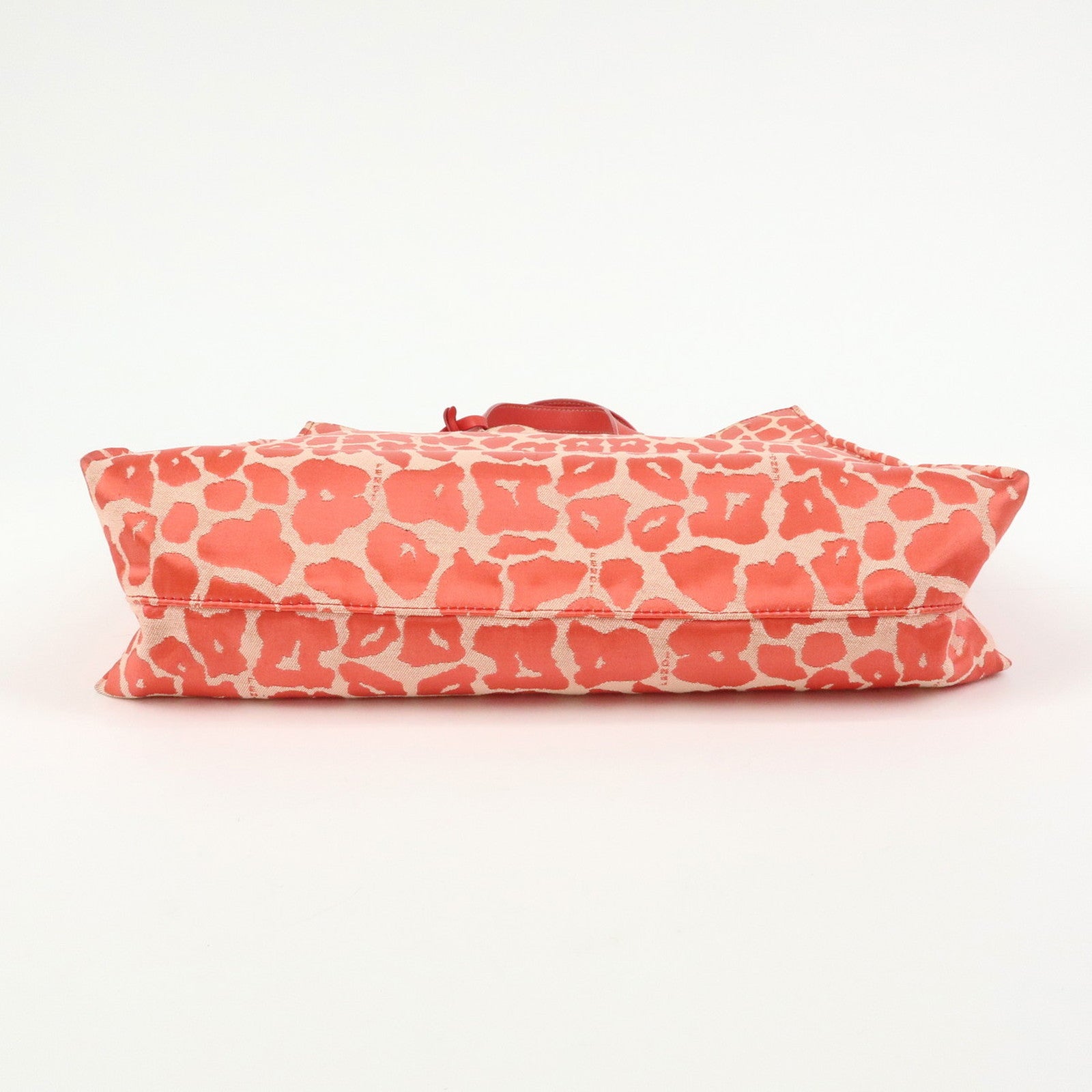 FENDI Canvas Leather Tote Bag Hand Bag Leopard Pink 8BH173