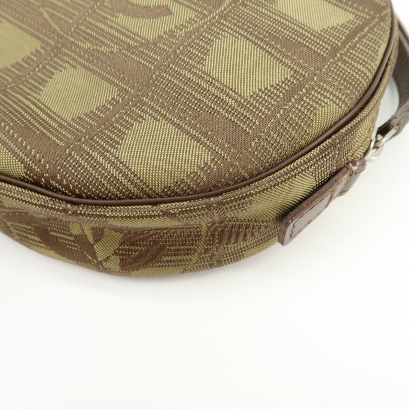 CHANEL New Travel Line COCO Mark Canvas Cosmetic Pouch Khaki Brown