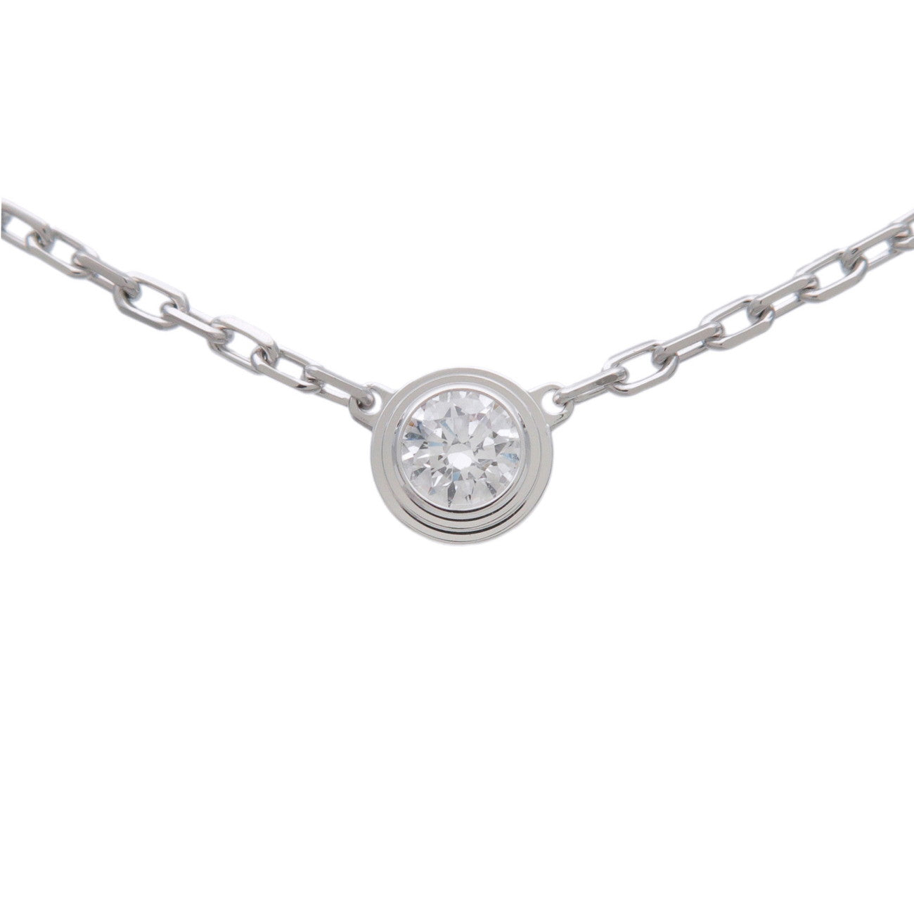 Cartier Diamants Legers Necklace SM Diamond D'amour 0.09ct 750WG