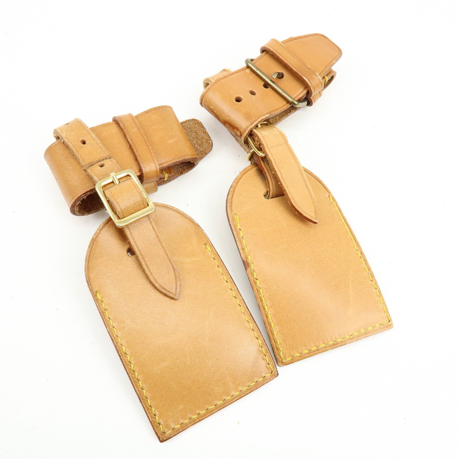 Louis Vuitton Set of 10 Leather Name Tag & Poignet Natural