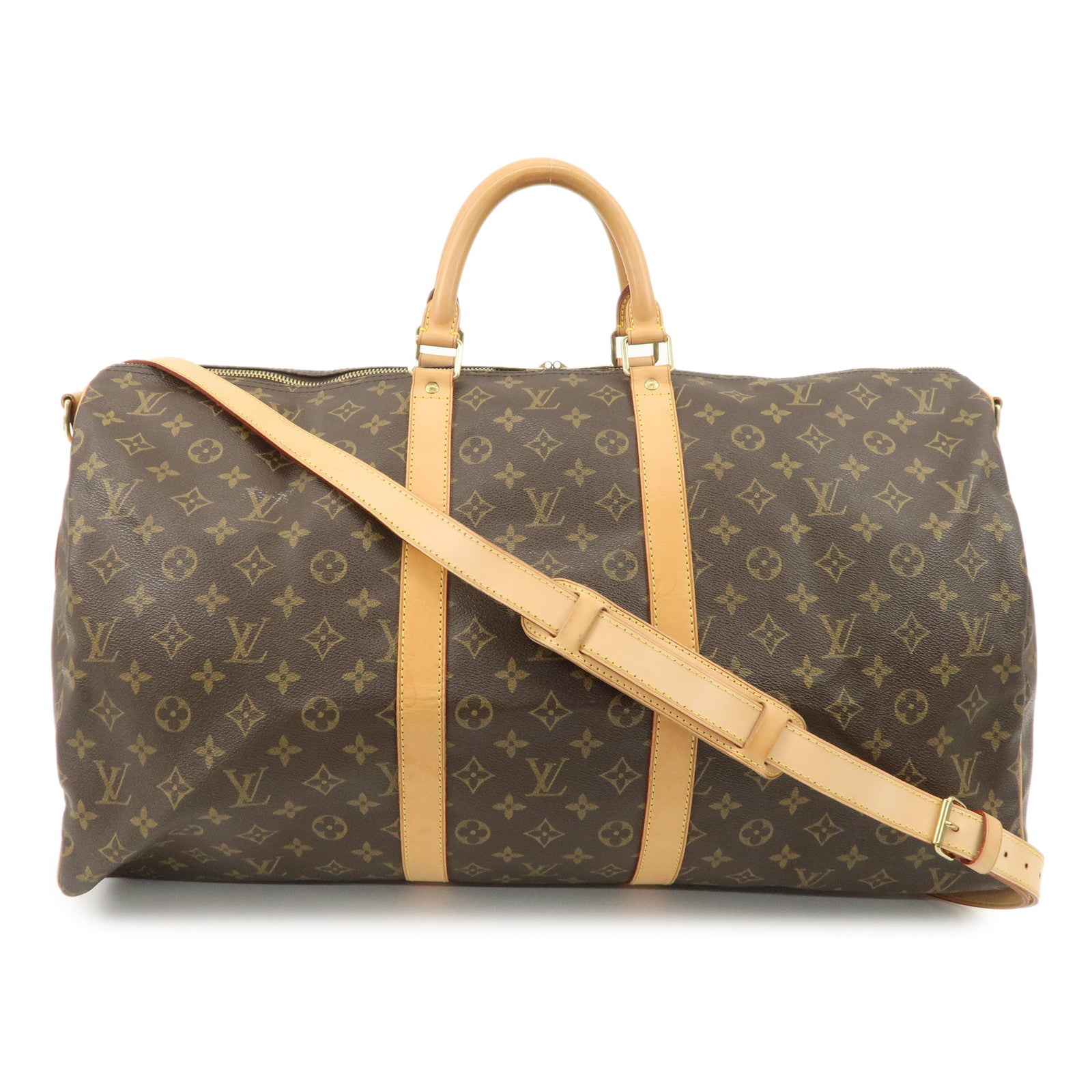 Louis Vuitton Monogram Keep All Bandouliere 55 Boston Bag M41414
