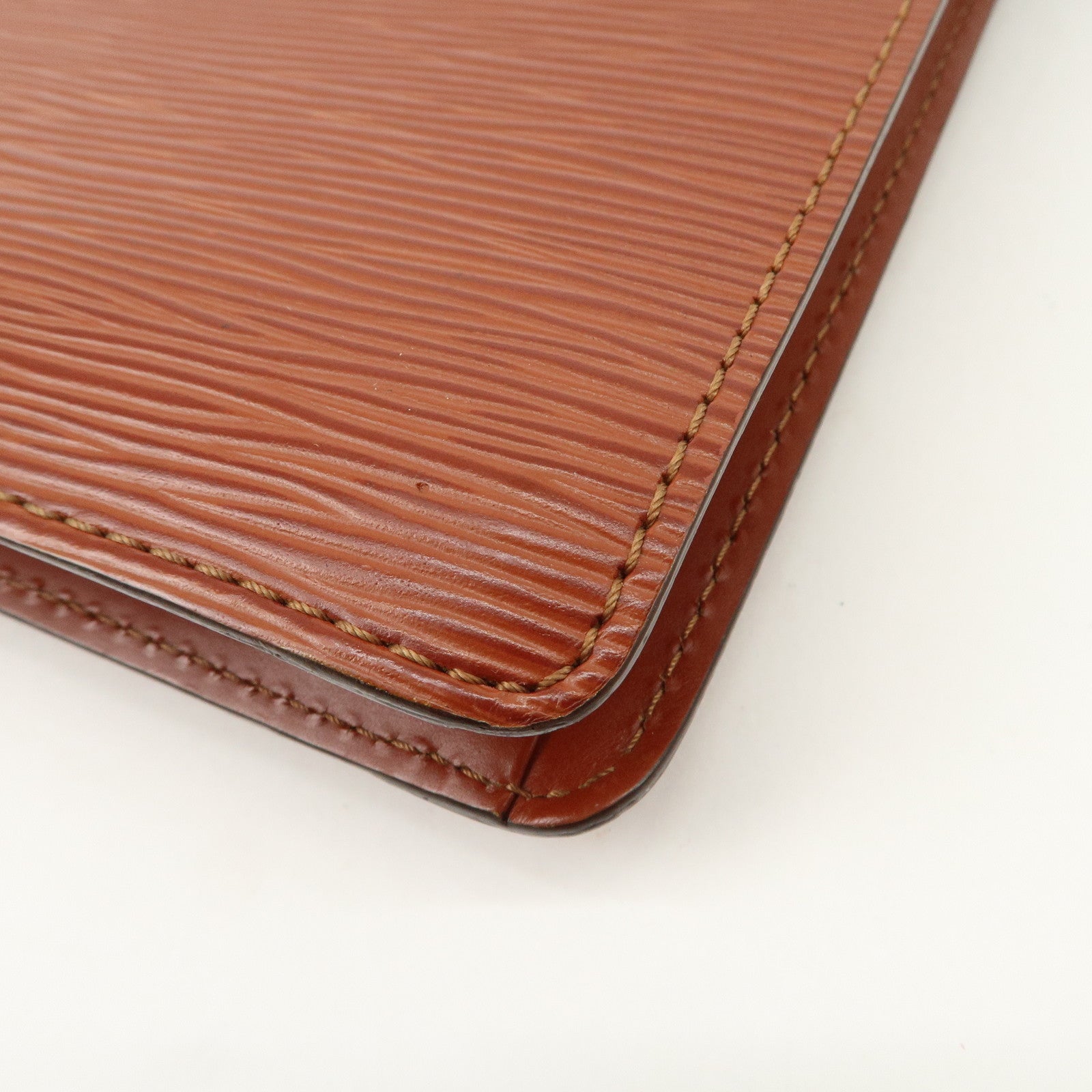 Louis Vuitton Epi Sellier Dragonne Clutch Bag Kenya Brown M52618