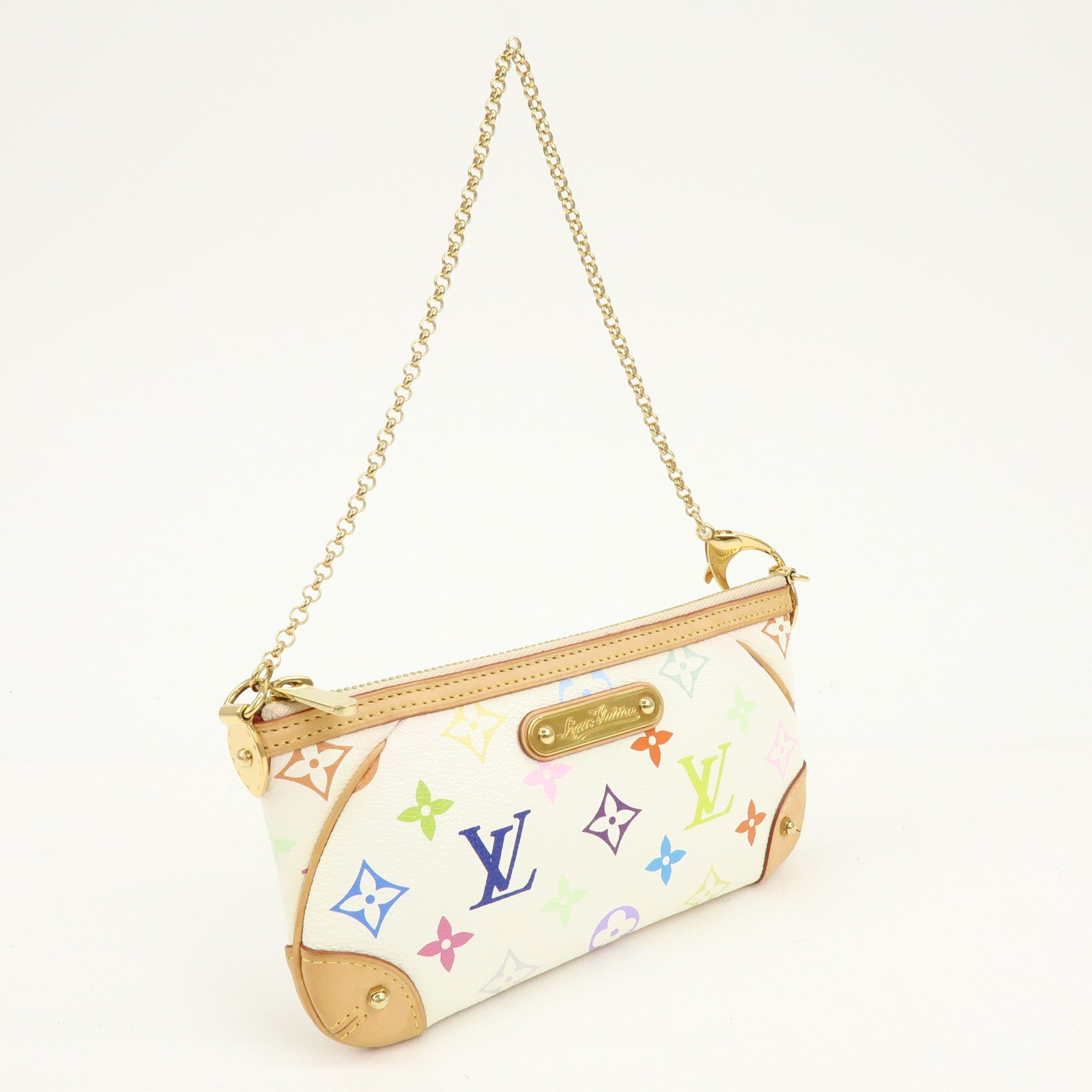Louis Vuitton Monogram Multicolor Pochette Milla MM Blanc M60096