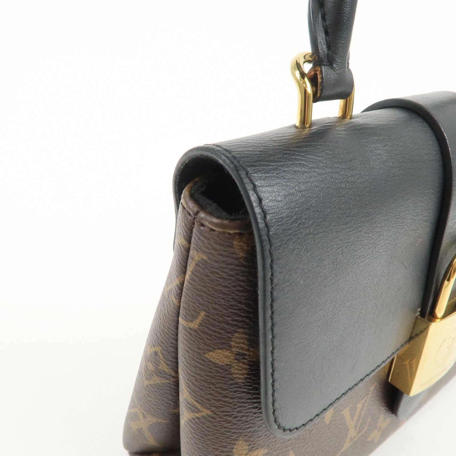 Louis Vuitton Monogram Locky BB 2Way Shoulder Bag Brown Noir M44141