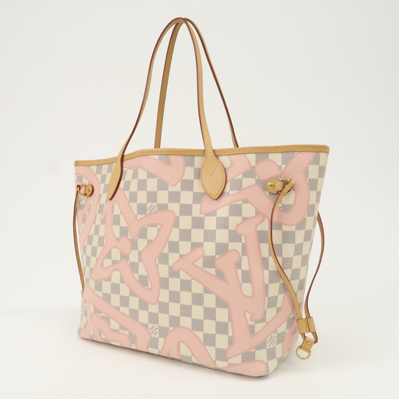 Louis Vuitton Damier Azur Tahiti Neverfull MM Bag & Pouch N41050