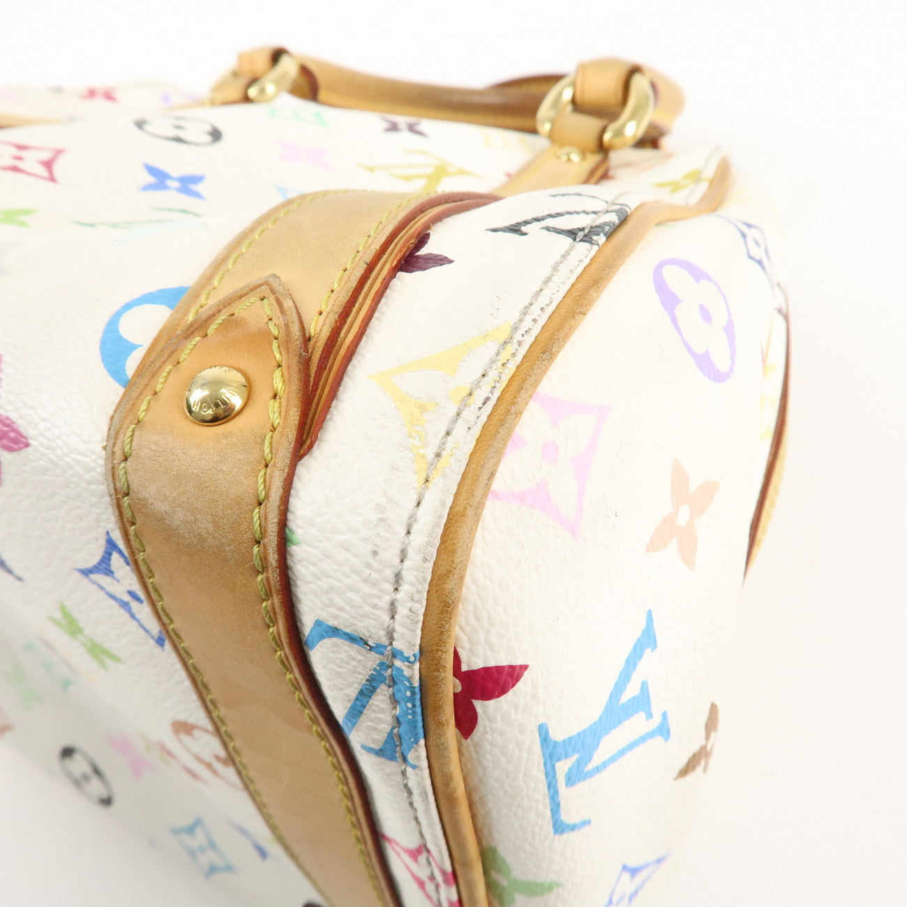 Louis Vuitton Monogram Multicolor Priscilla Hand Bag Blanc M40096 Used