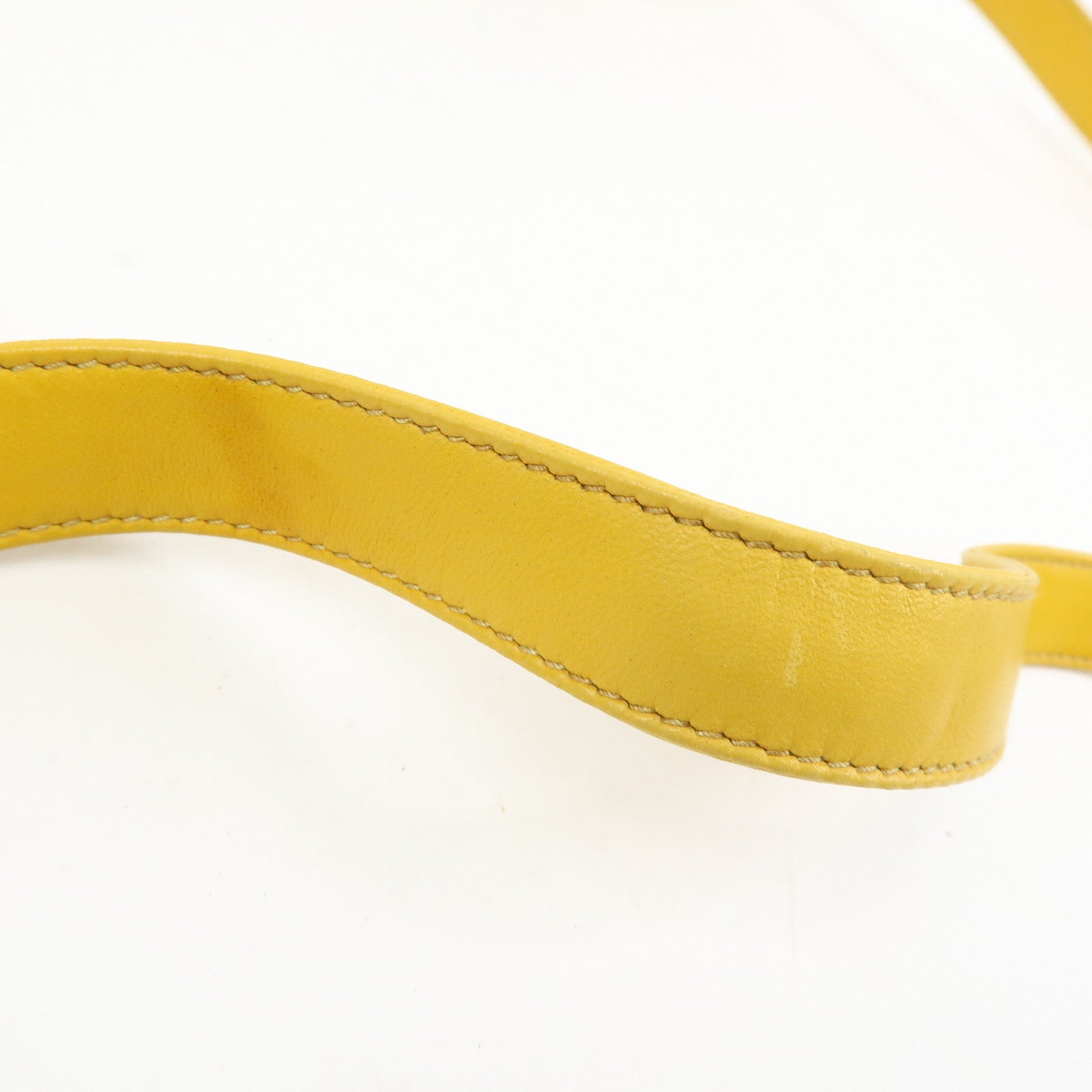 GUCCI Horsebit Suede Leather Shoulder Bag Yellow 007.3444