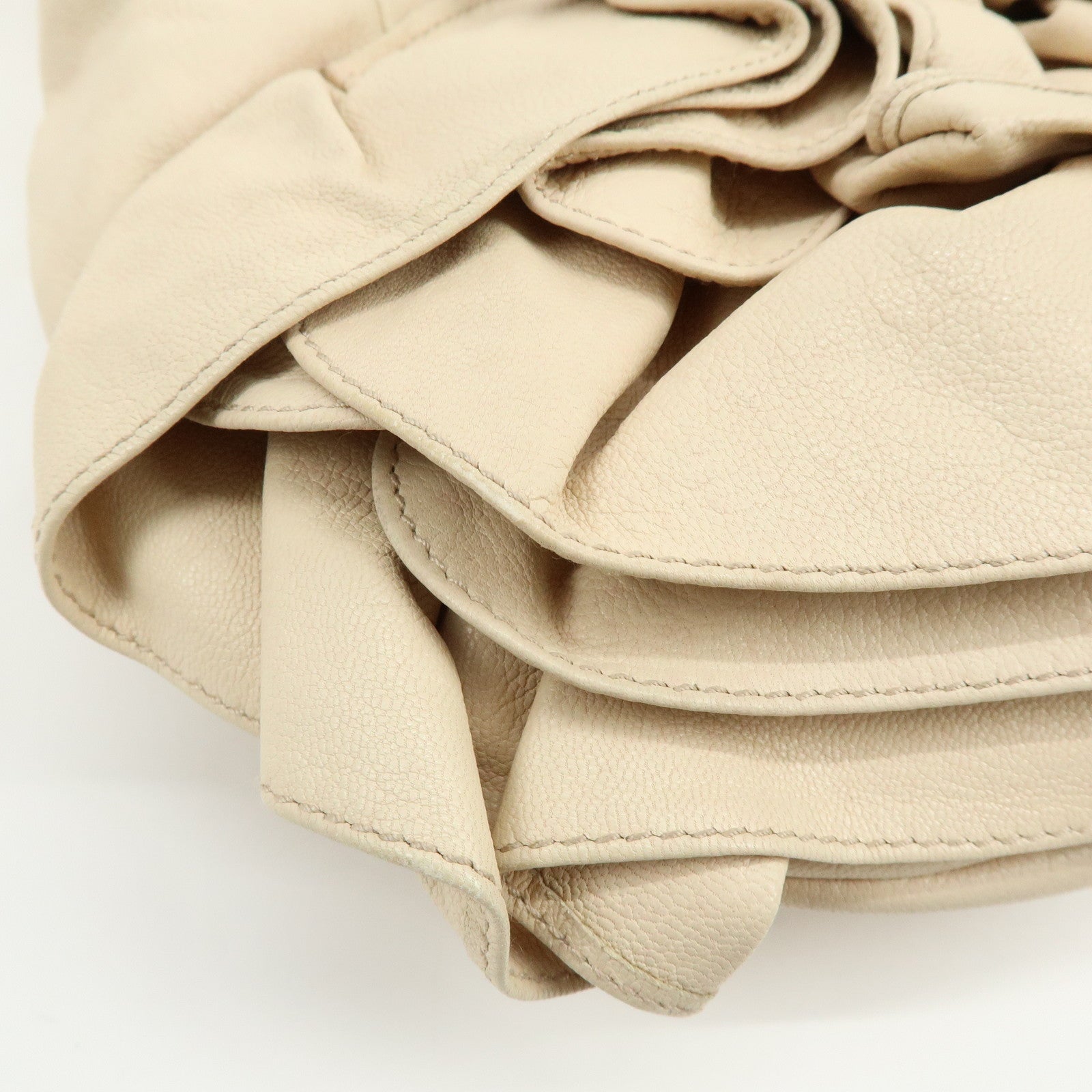 SAINT LAURENT PARIS YSL Nadja Shoulder Bag Light Beige 112937