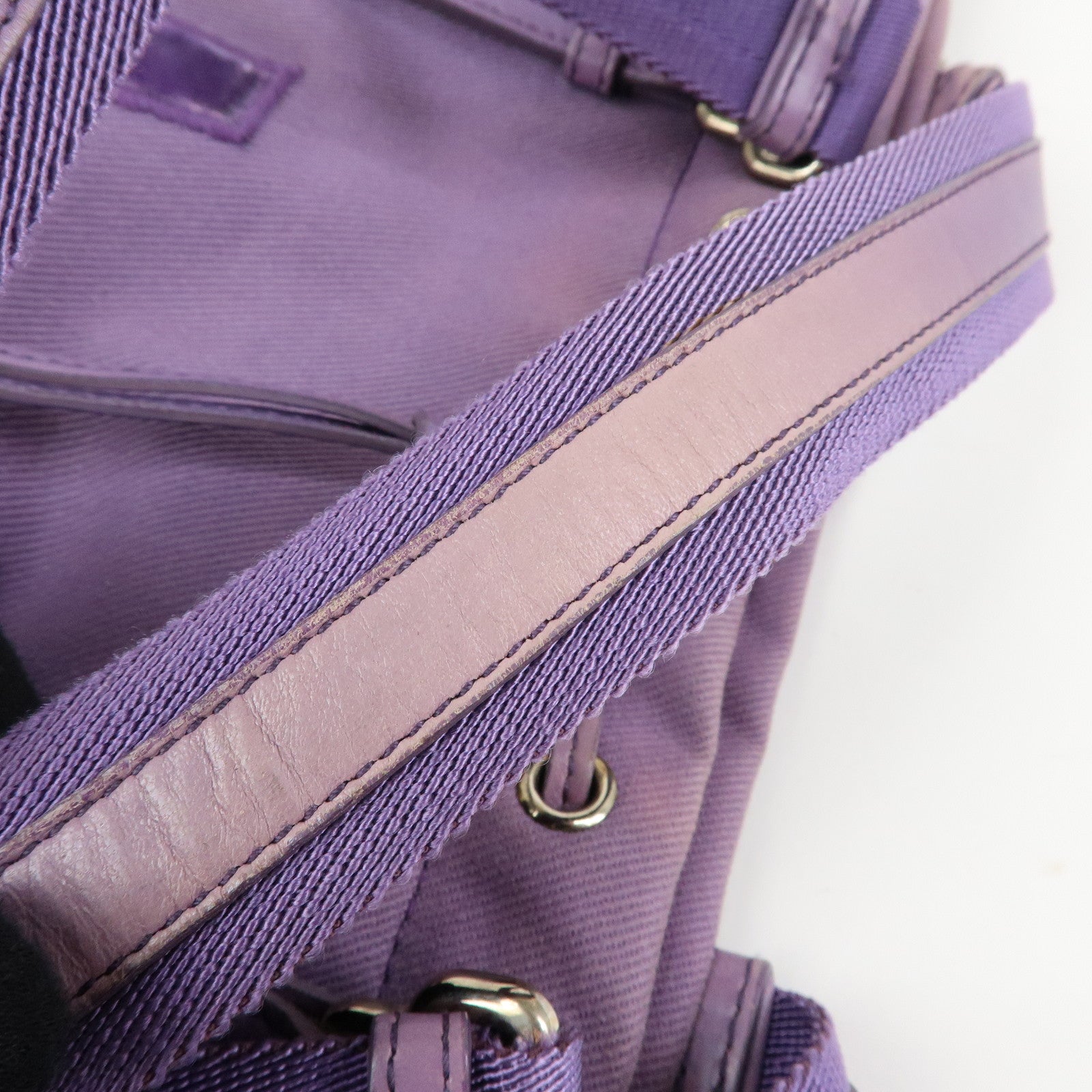 SAINT LAURENT PARIS Kahala Cassandra Canvas Tote Bag Purple 121631