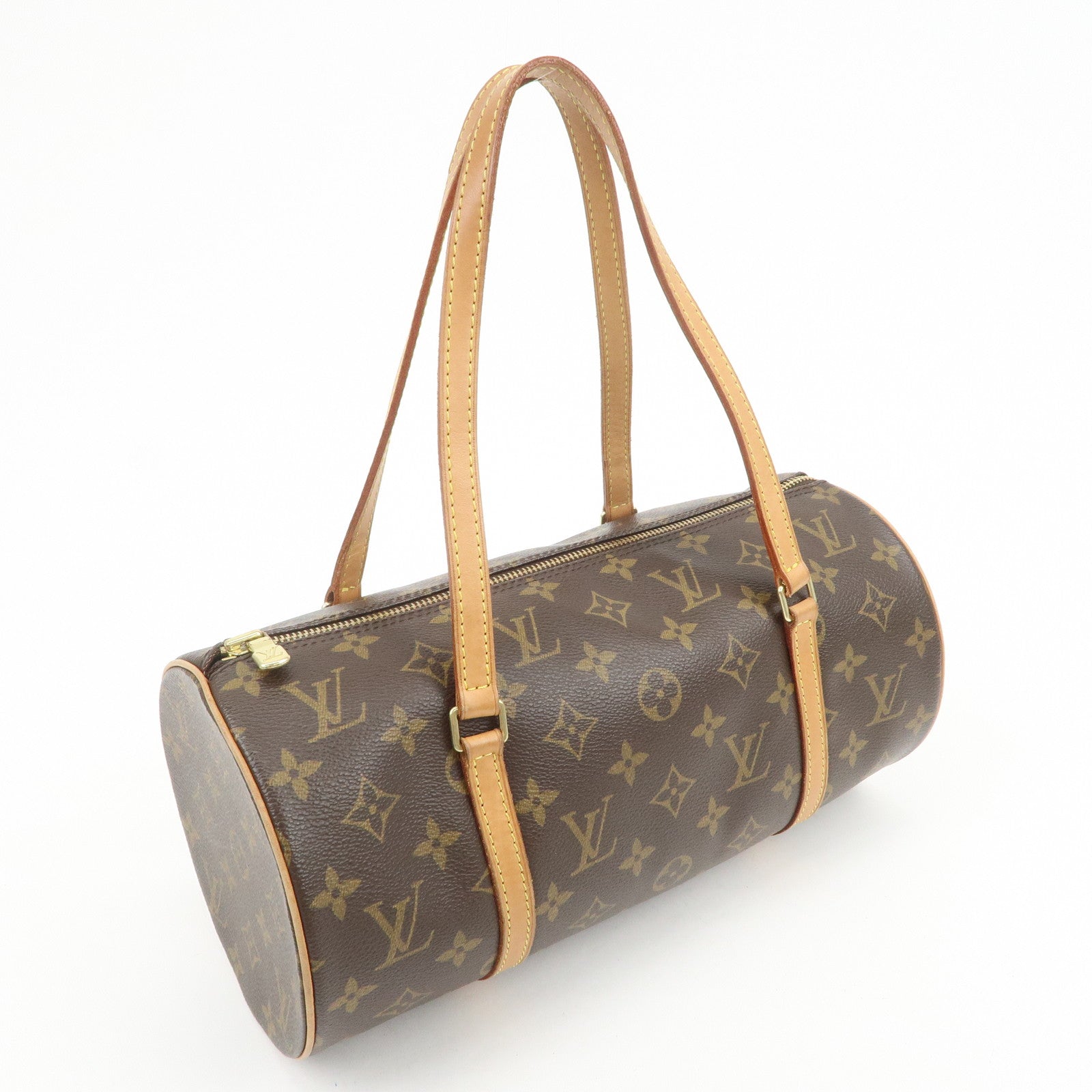 Louis Vuitton Monogram Papillon 30 Hand Bag Brown M51385