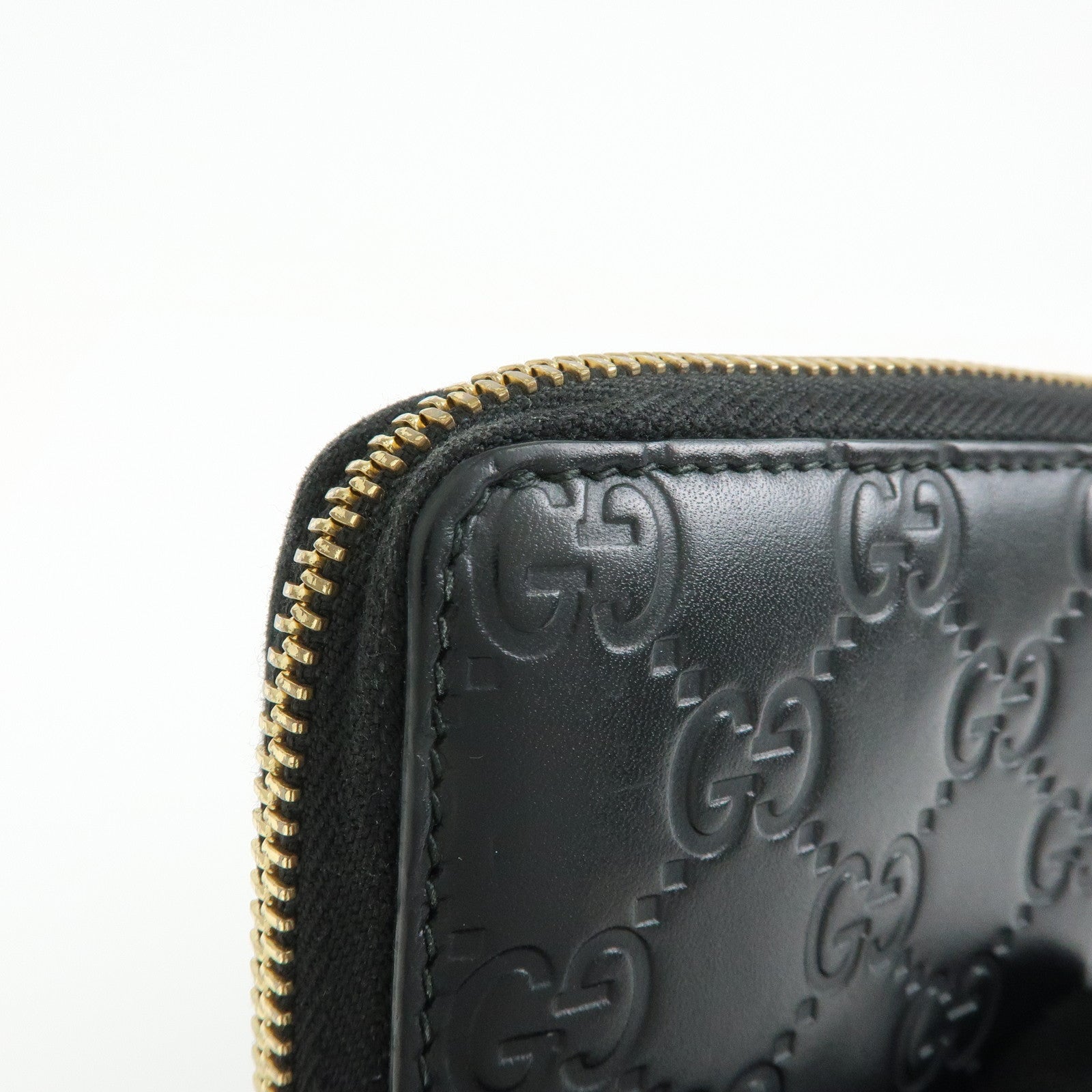 GUCCI Guccissima Leather Zip Around Coin Case Card Holder 447939