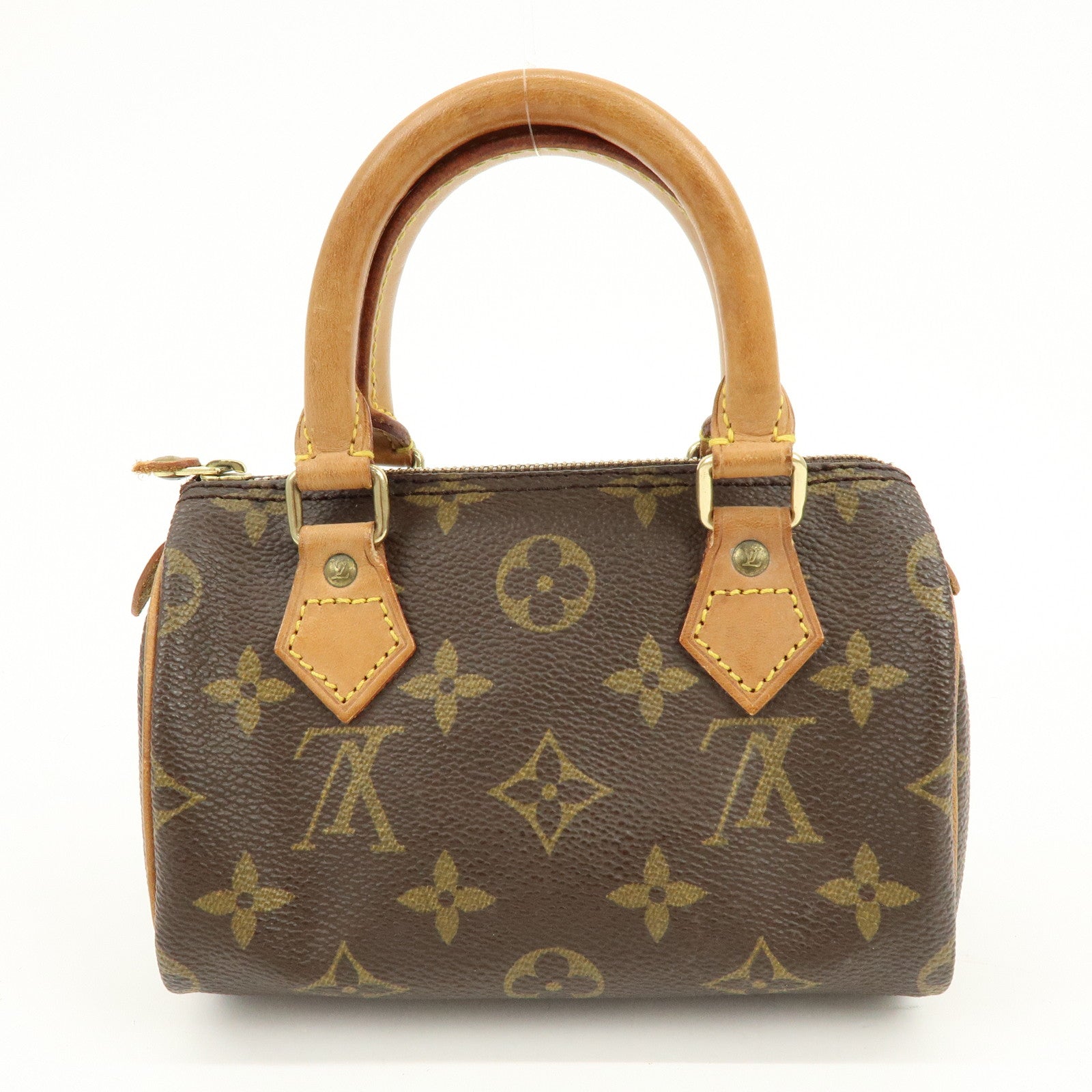 Louis Vuitton Monogram Mini Speedy Hand Bag Brown M41534