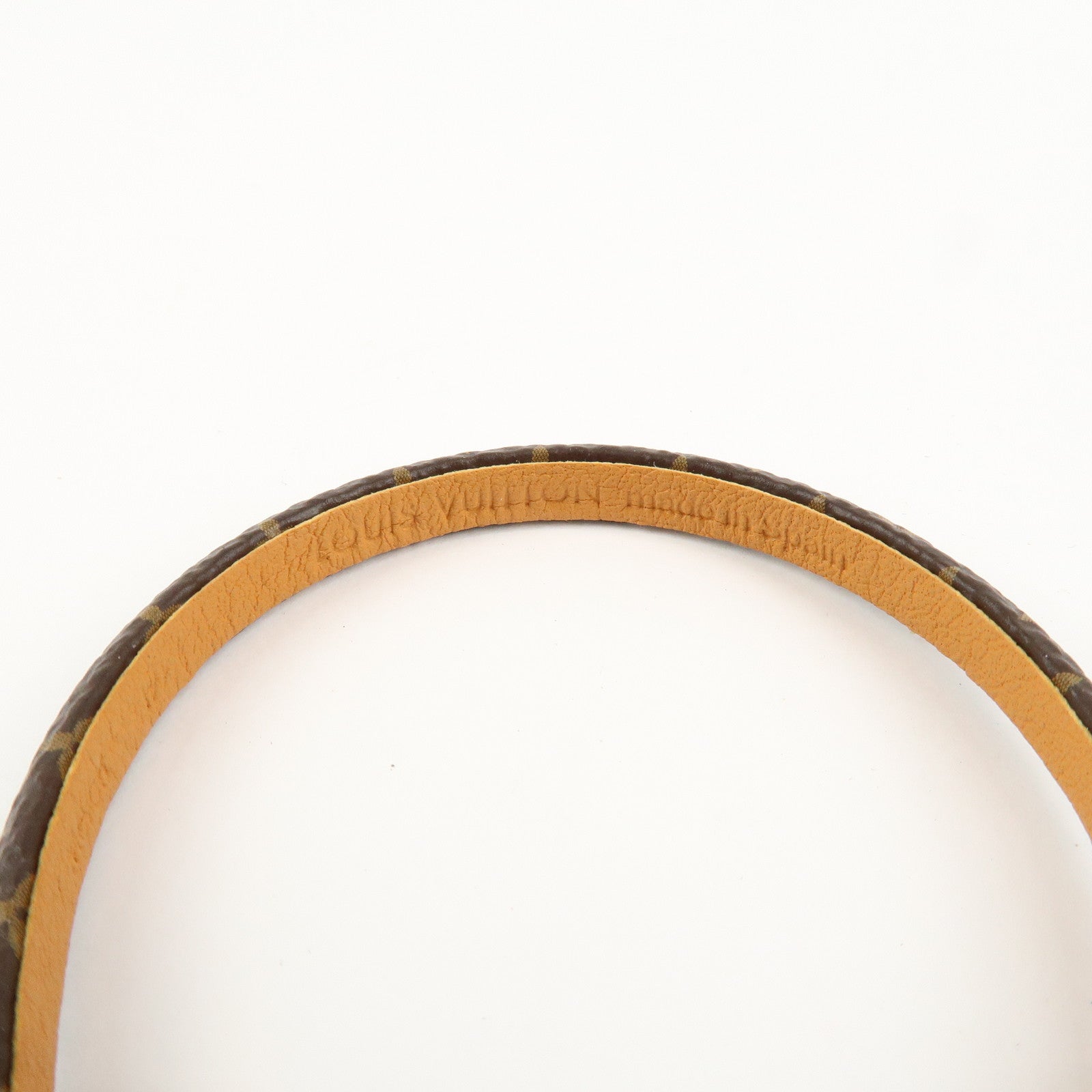 Louis Vuitton Monogram Say Yes Bracelet Brown Gold M6758E Used