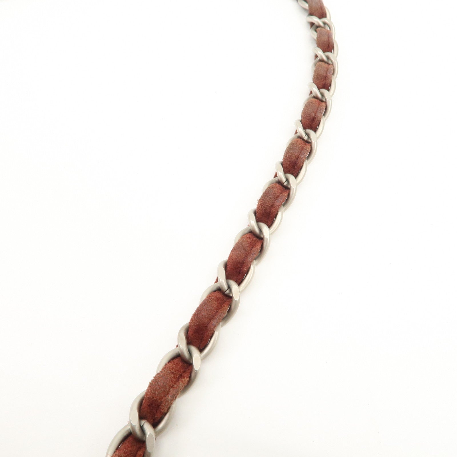 CHANEL 2.55 Suede Patchwork Chain Shoulder Bag Multicolor A14528 Used