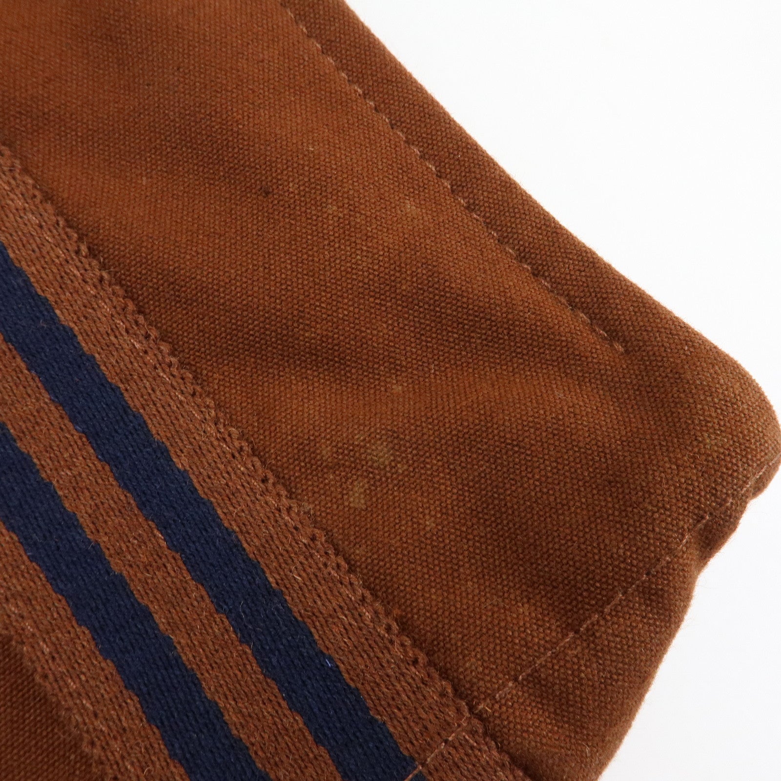 HERMES Basas MM Fourre Toute Cotton Canvas Shoulder Bag Brown