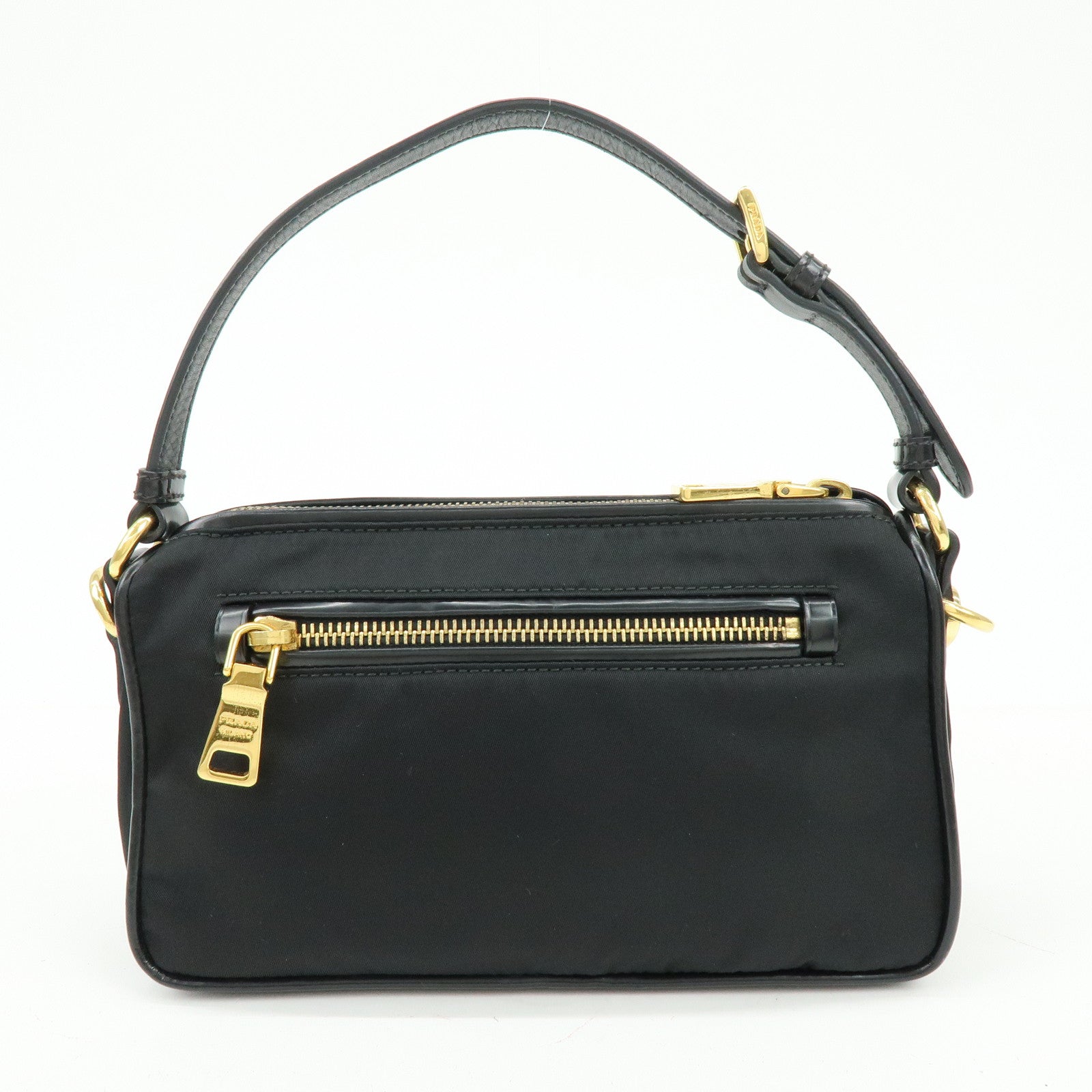 PRADA Triangle Logo Nylon 2Way Bag Hand Bag Shoulder Bag BN1833