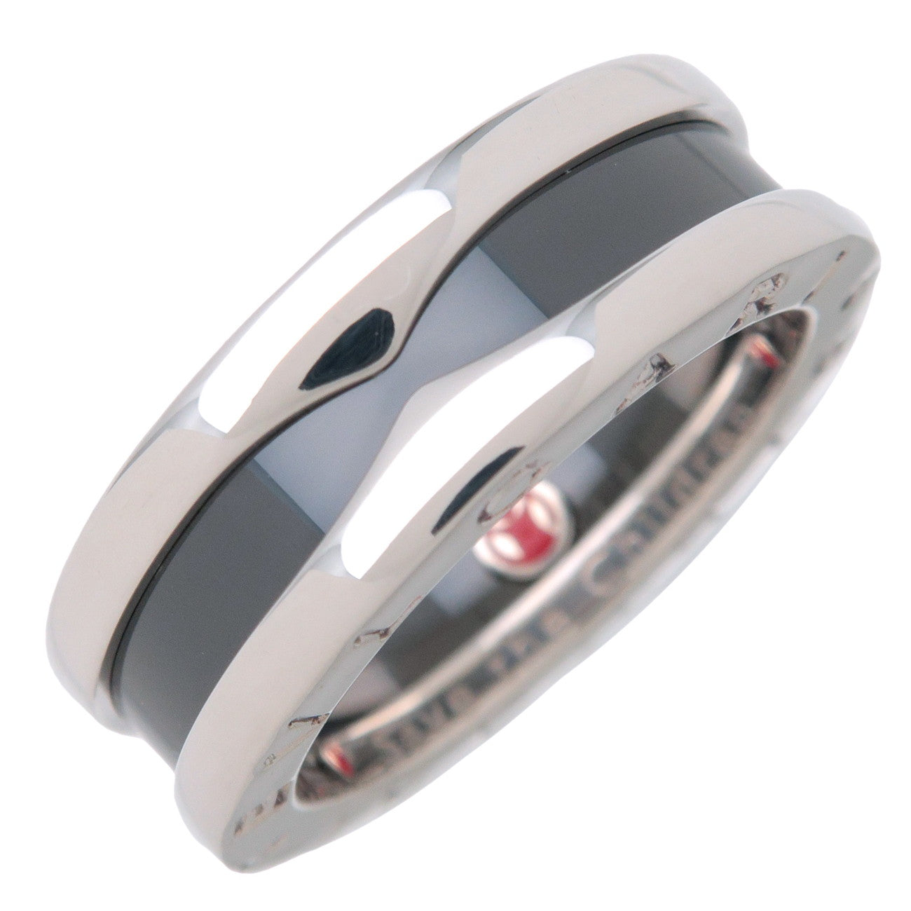 BVLGARI B-Zero1 Save the Children Ring SV925 Black Ceramic US6