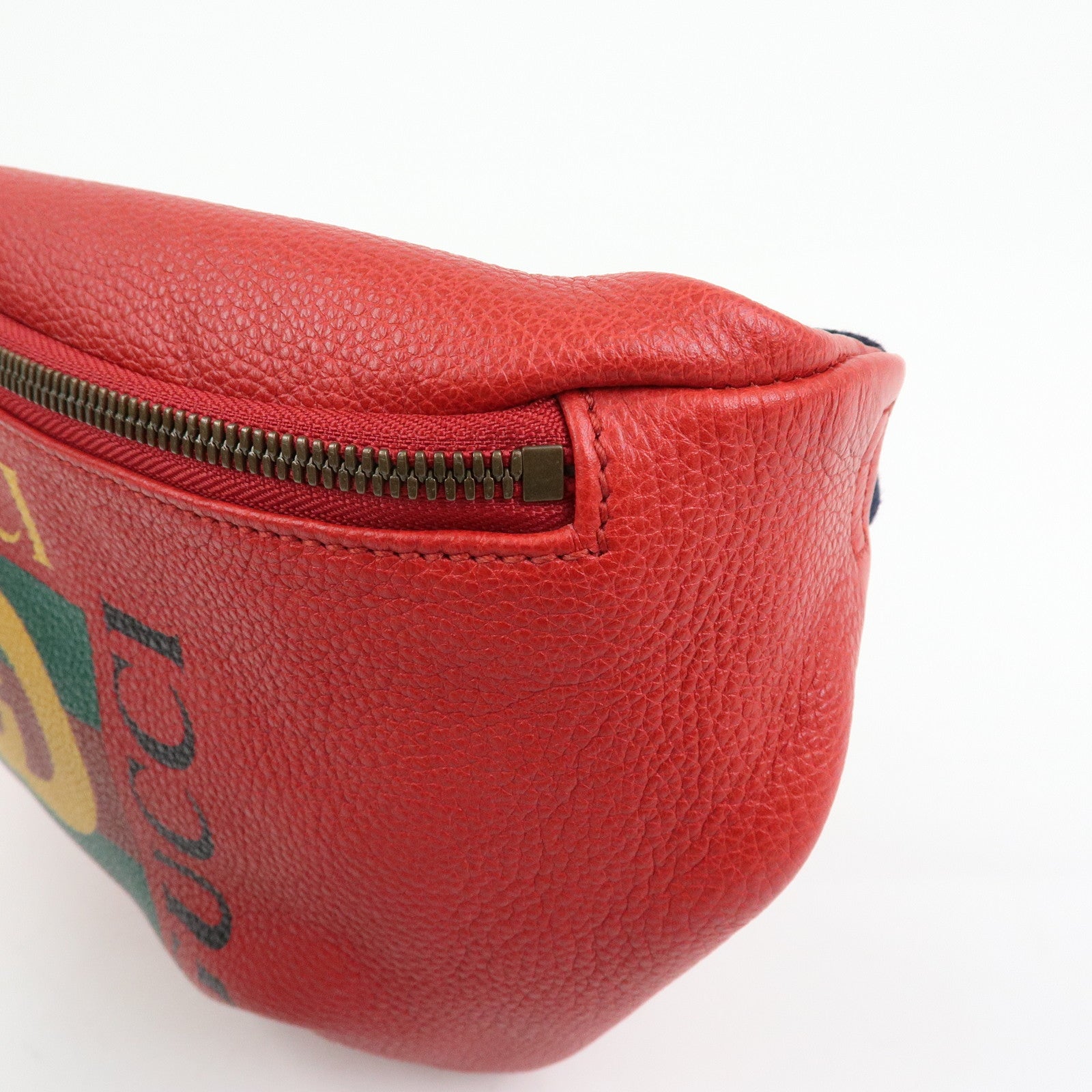GUCCI Sherry Leather Waist Bag Crossbody Bag Red 530412