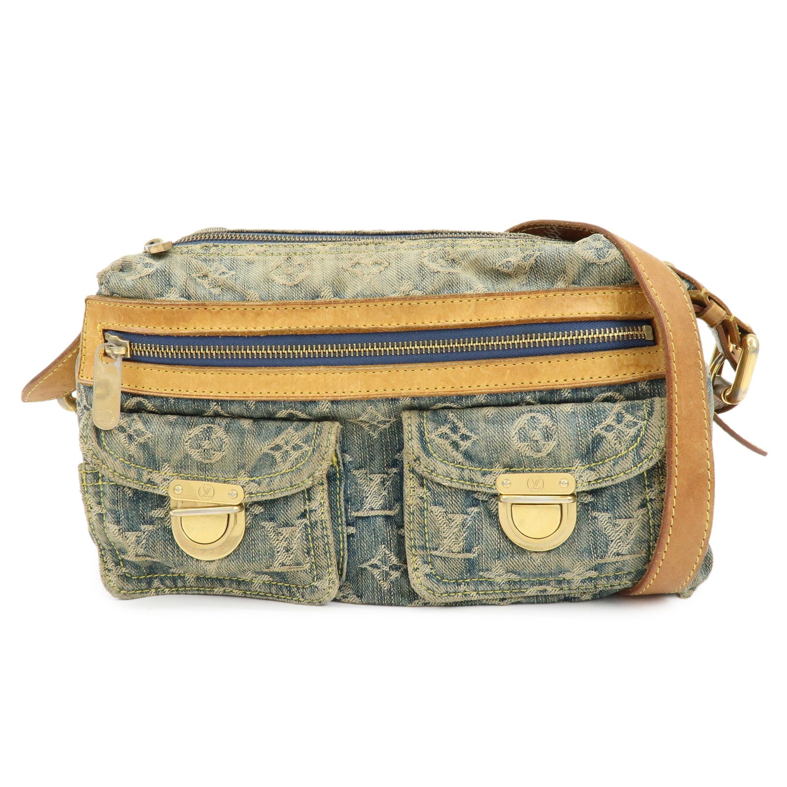 Louis Vuitton Monogram Denim Baggy PM 2Way Bag Shoulder Bag M95049