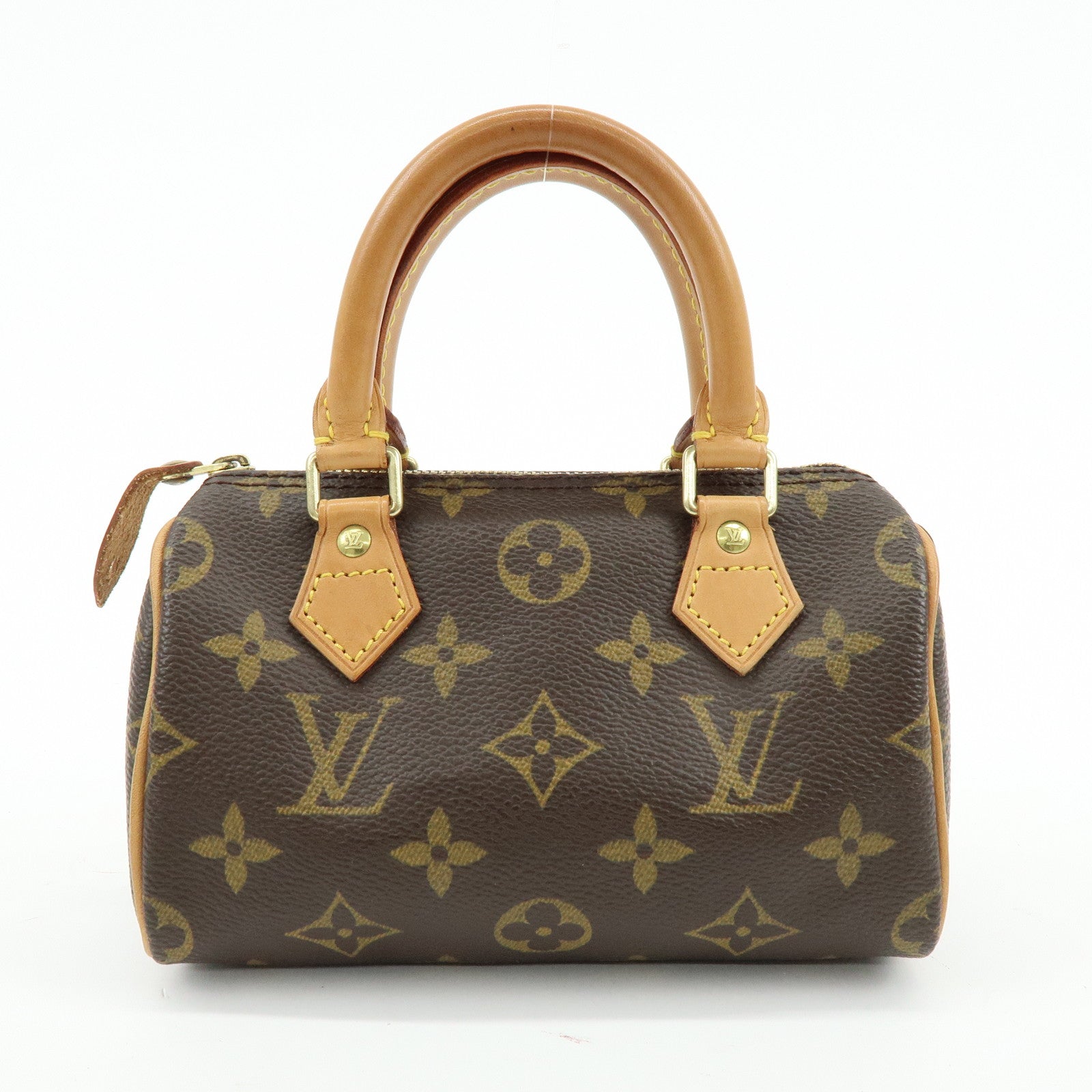 Louis Vuitton Monogram Mini Speedy Hand Bag & Strap Brown M41534