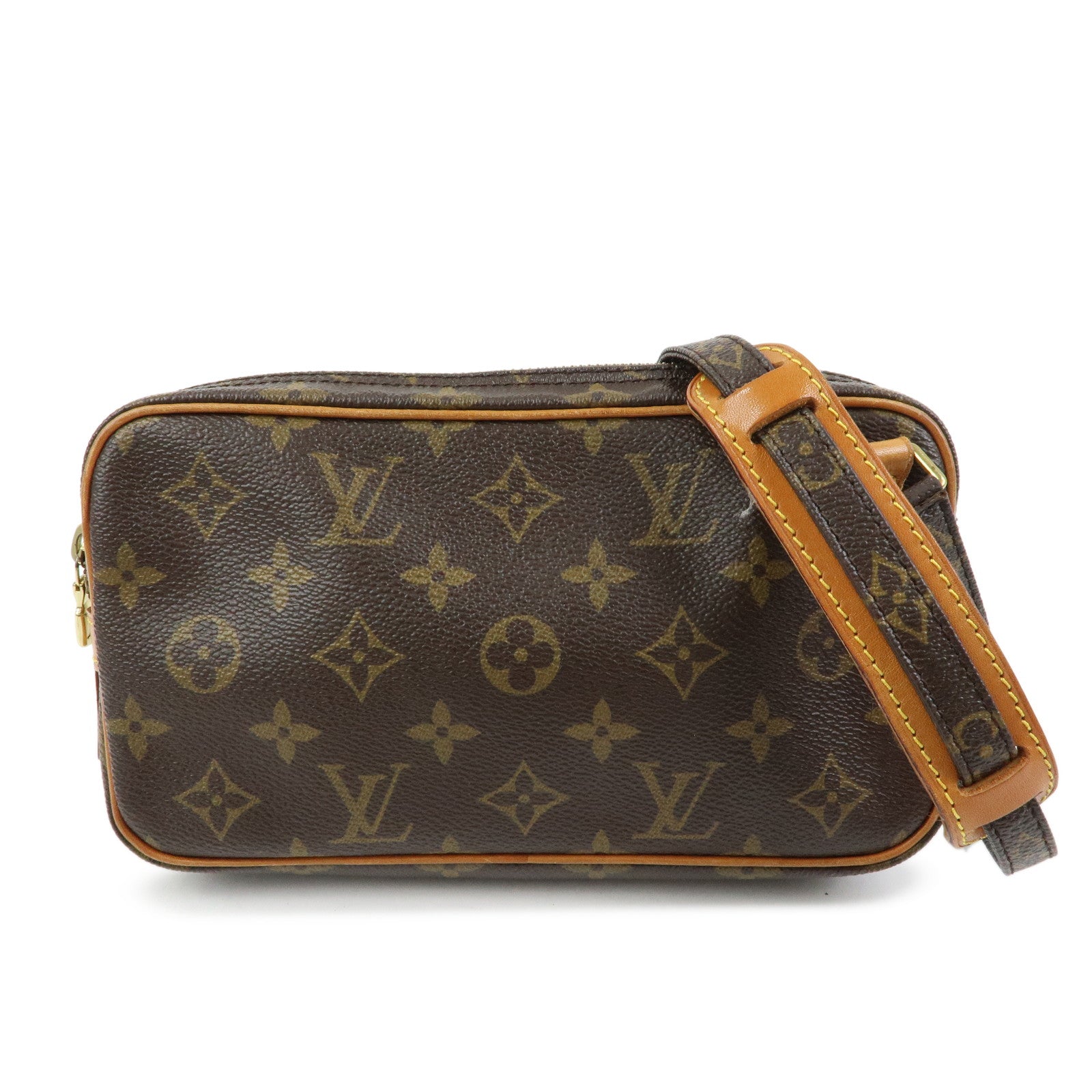 Louis Vuitton Monogram Pochette Marly Bandouliere Bag Brown M51828