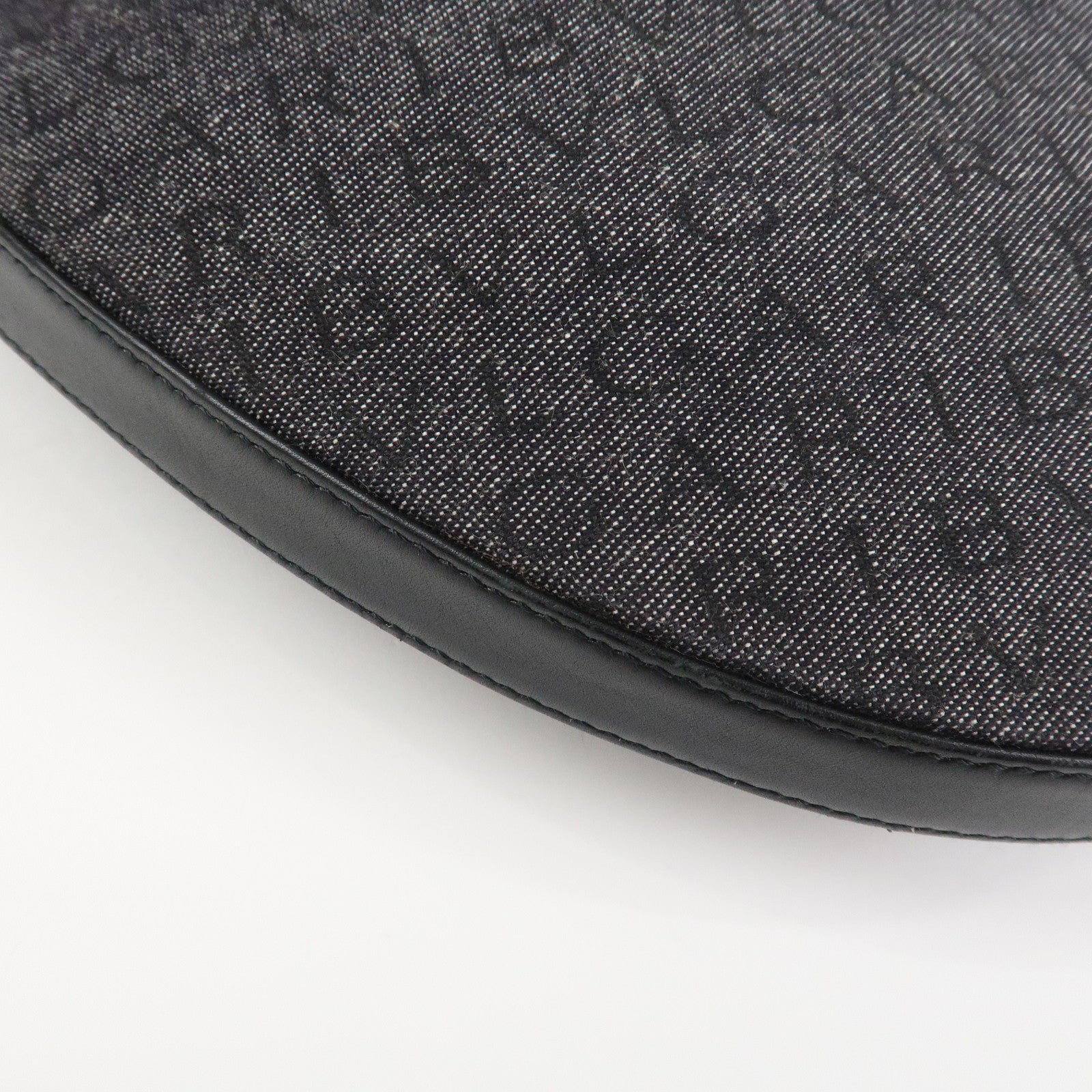 BVLGARI Logo Mania Canvas Leather Ascot Shoulder Bag Black
