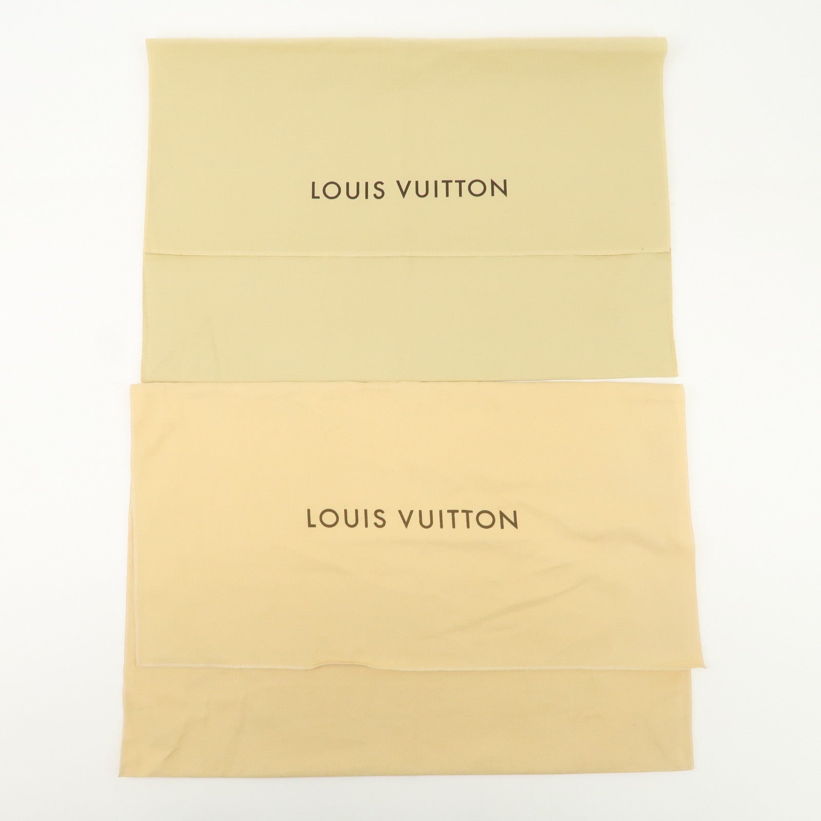Louis Vuitton LV Logo Set Of 11Dust Bag Storage Bag Flap Style Beige Used