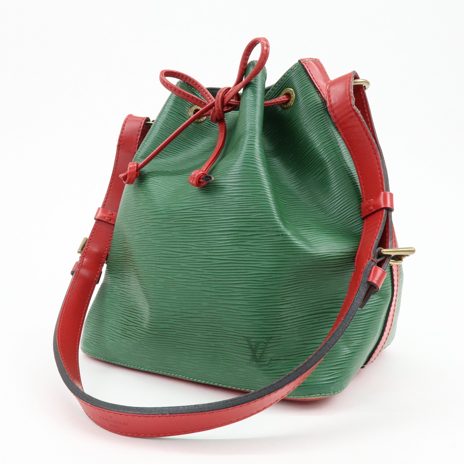 Louis Vuitton Epi Petit Noe Shoulder Bag Green Red M44147