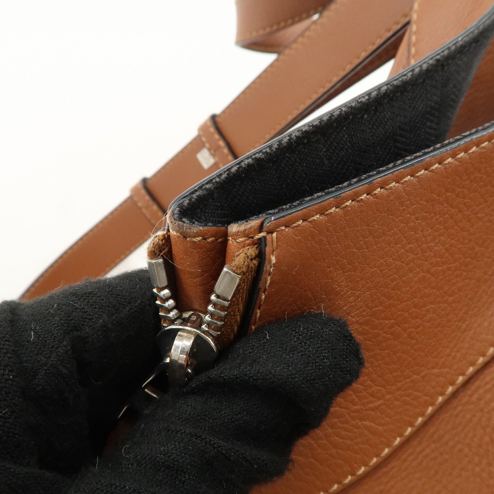 LOEWE Leather Hammock Small 2Way Bag Shoulder Bag Tan Used