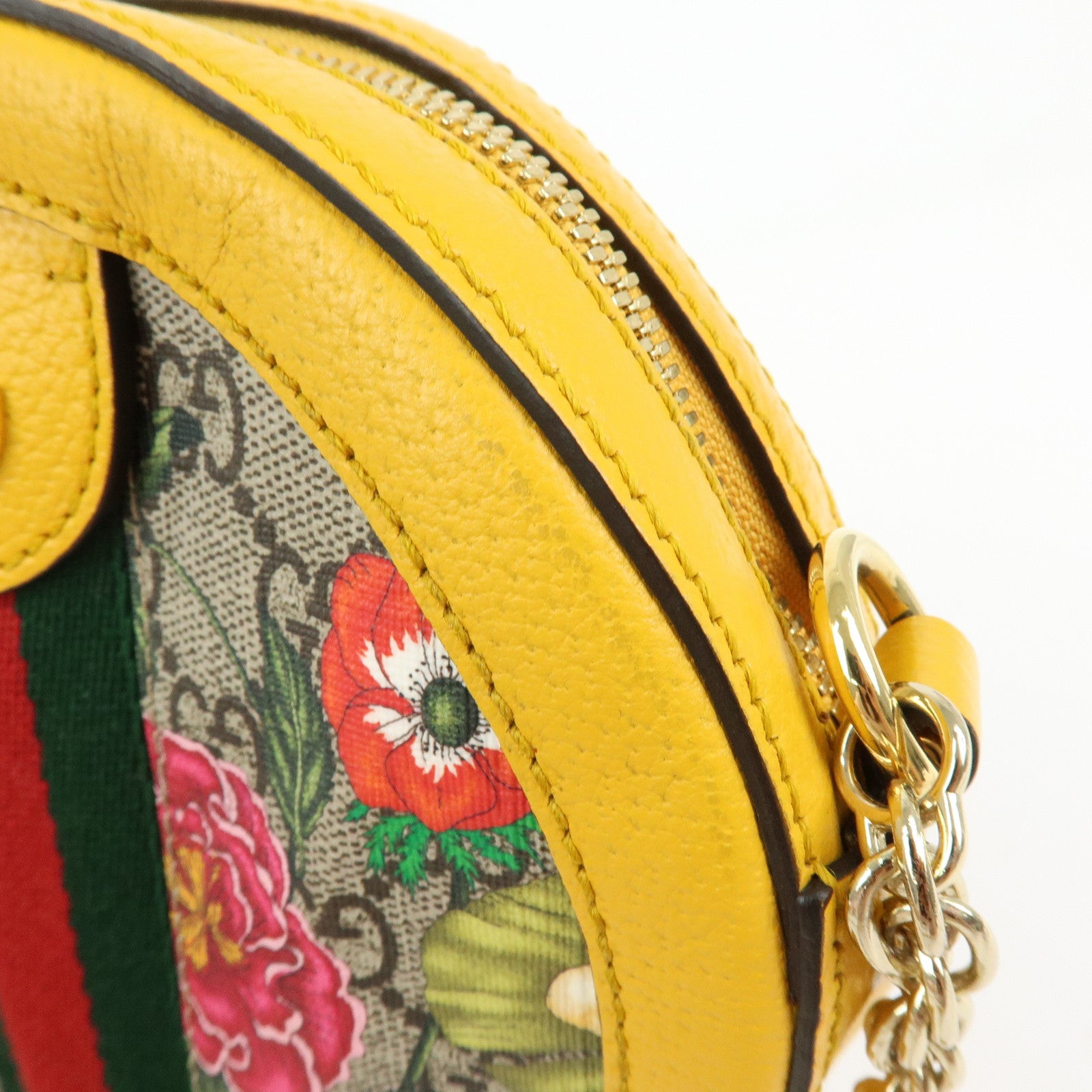 GUCCI Ophidia Sherry Double G Round Mini Chain Shoulder Bag 550618