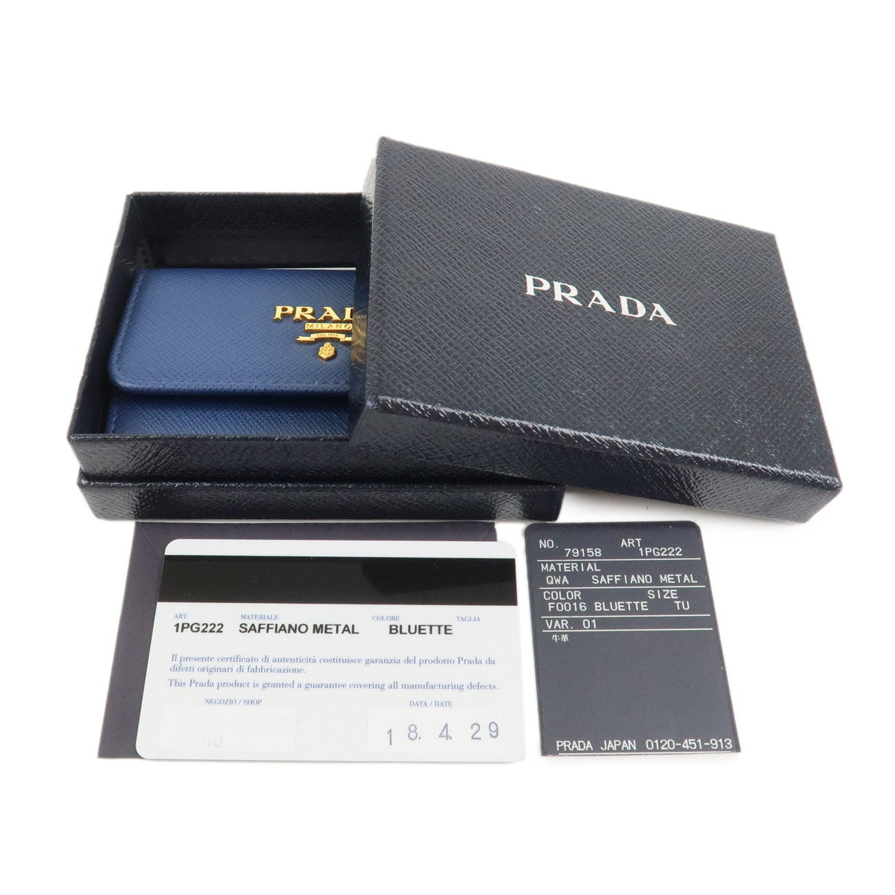 PRADA - Saffiano Leather Blue 1PG222