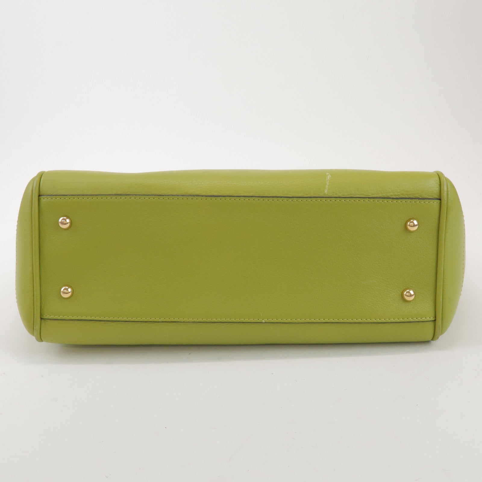 LOEWE Heritage Calf Leather Tote Bag Shoulder Bag Light Green