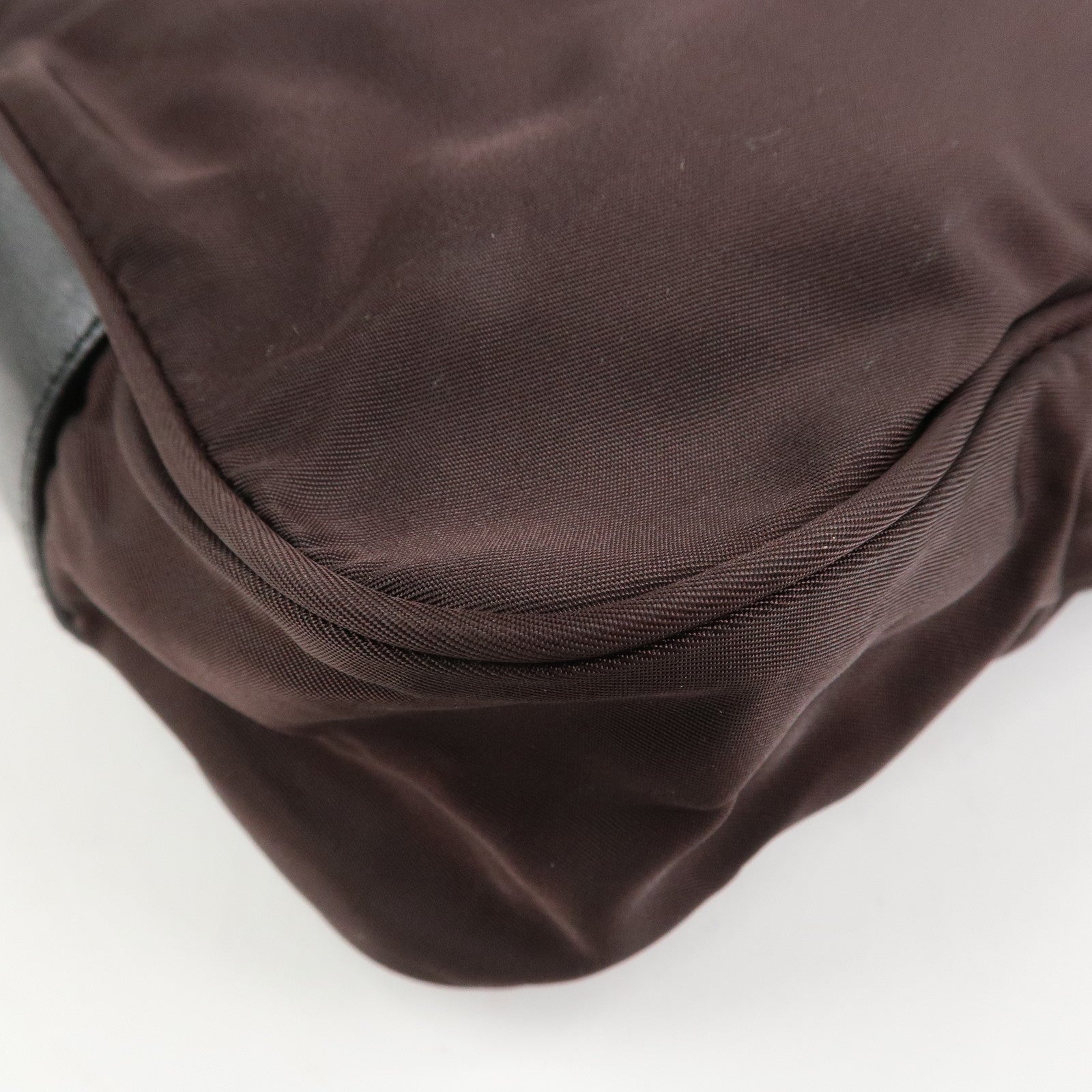 PRADA Triangle Logo Nylon Shoulder Crossbody Bag Brown BT0167