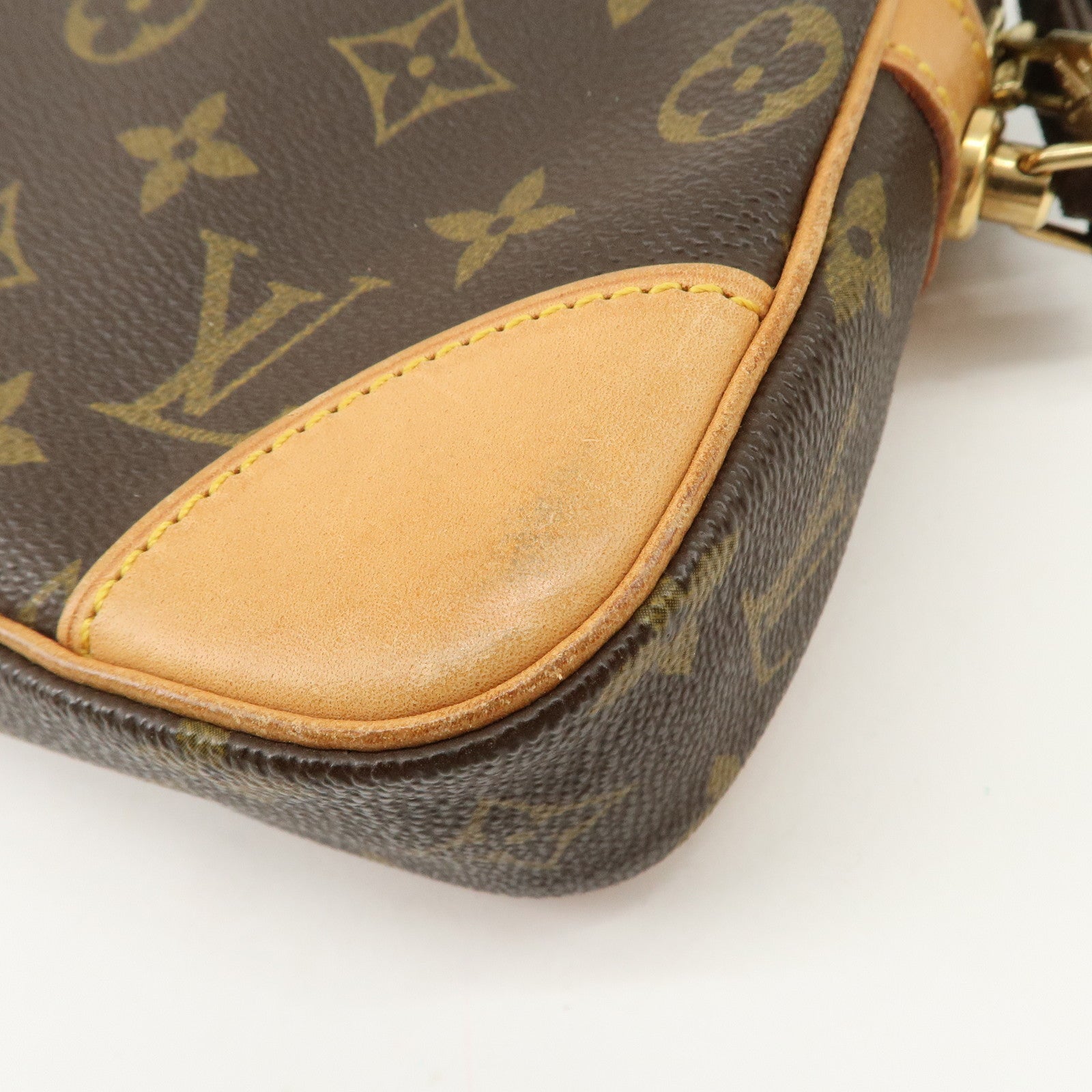 Louis Vuitton Monogram Marly Dragonne GM Clutch Bag Brown M51825 Used
