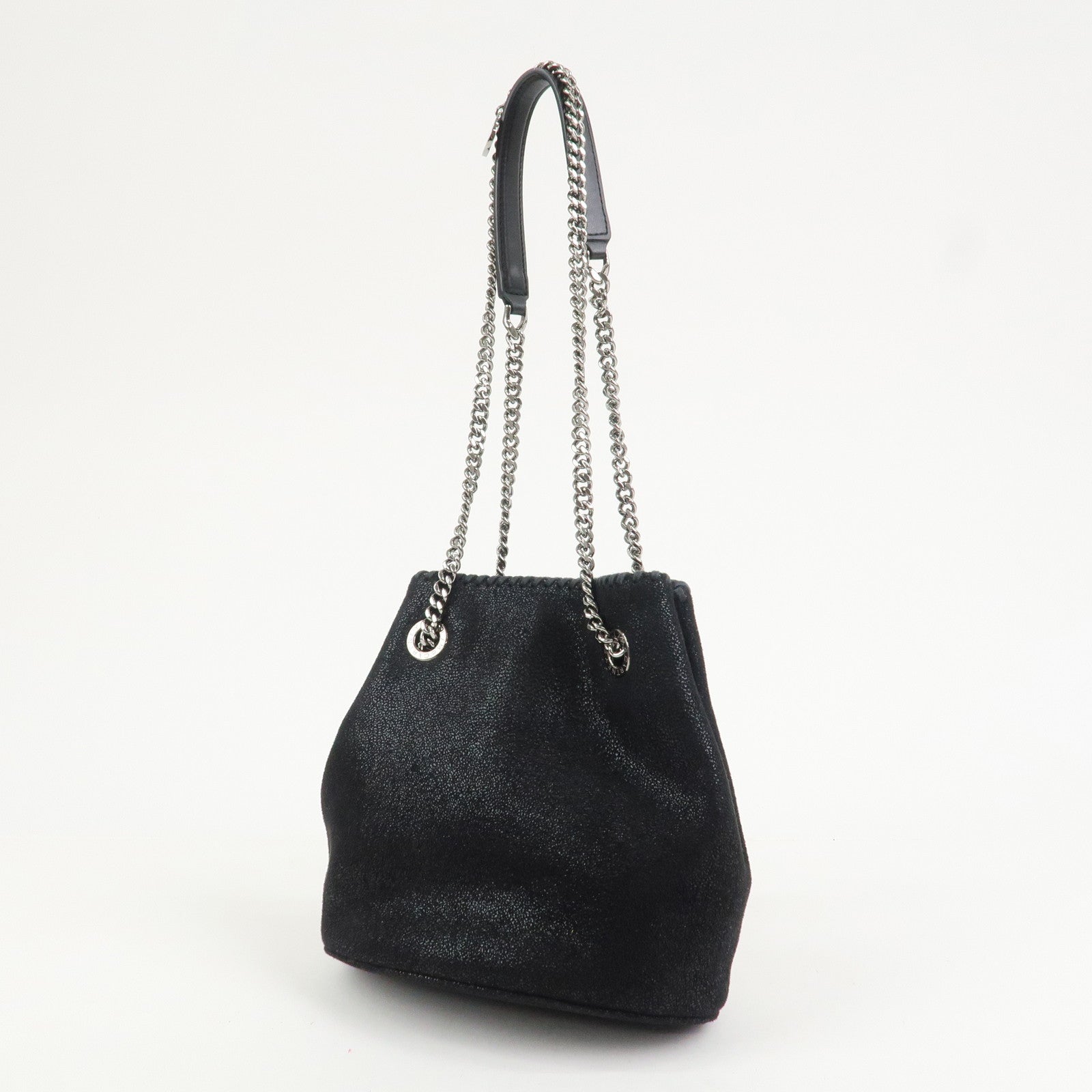 STELLA MCCARTNEY Falabella Polyester Leather Shoulder Bag Black