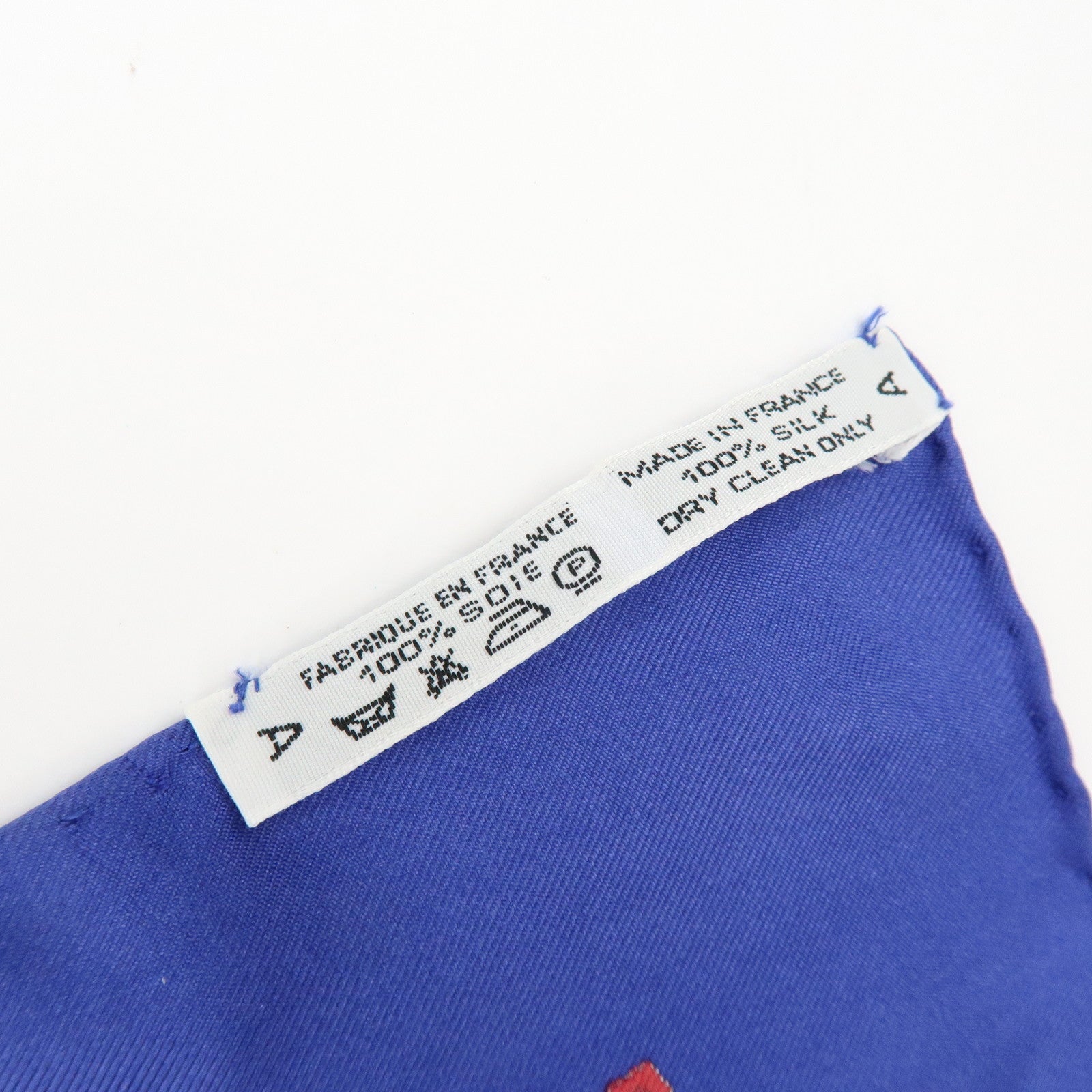 HERMES Carre 90 Silk 100% Scarf LES BECANES Blue White