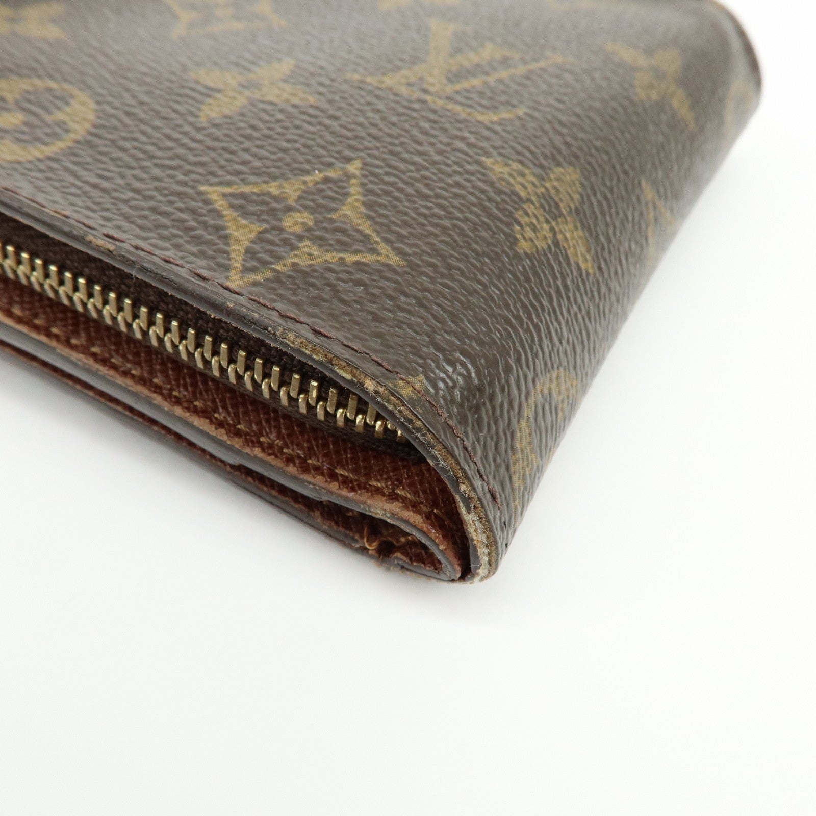 Louis Vuitton Monogram Compact Zippy Wallet Brown M61667