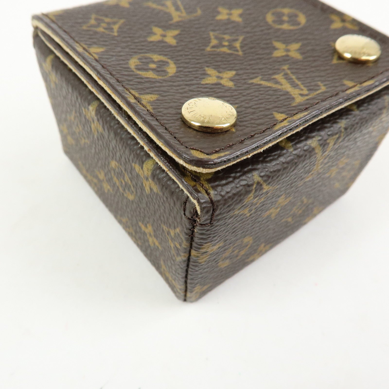 Louis Vuitton Monogram Canvas Jewelry Case Ring Box SN3049