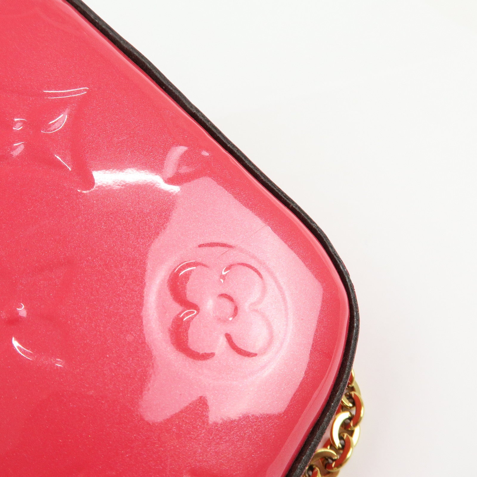 Louis Vuitton Monogram Vernis Leather Pochette Felicie Pink M61787