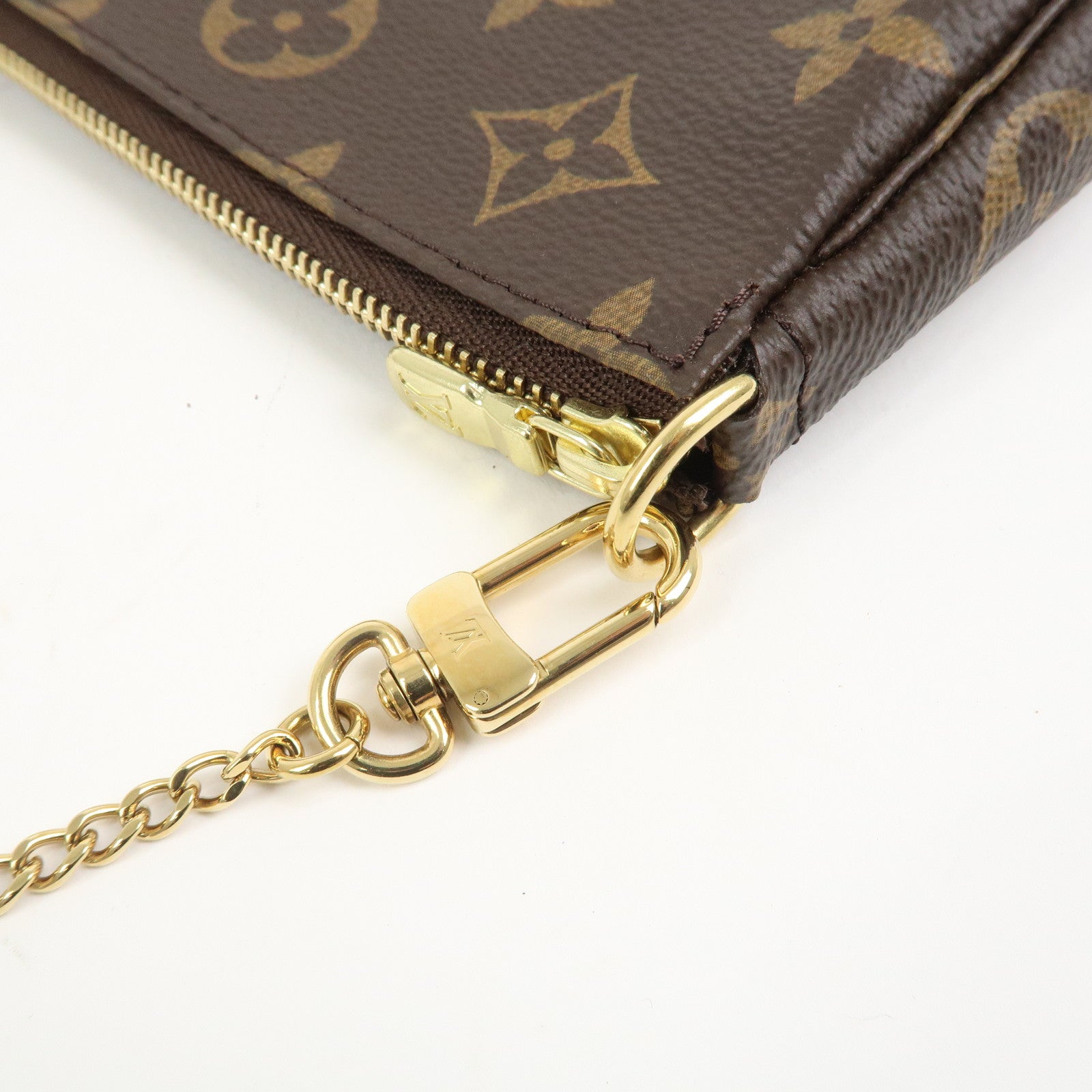Louis Vuitton Monogram Mini Pochette Accessoires Hand Bag M58009