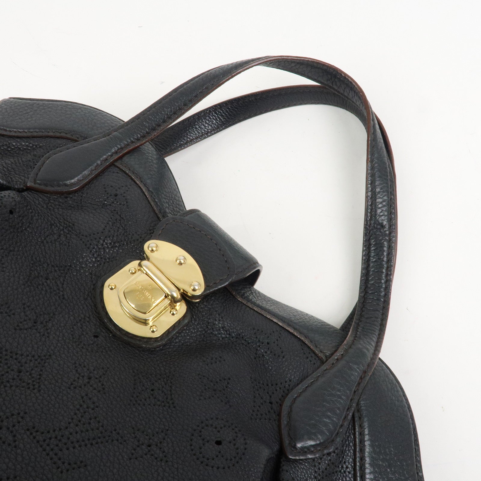 Louis Vuitton Monogram Mahina PM Shoulder Bag Noir Black M93465