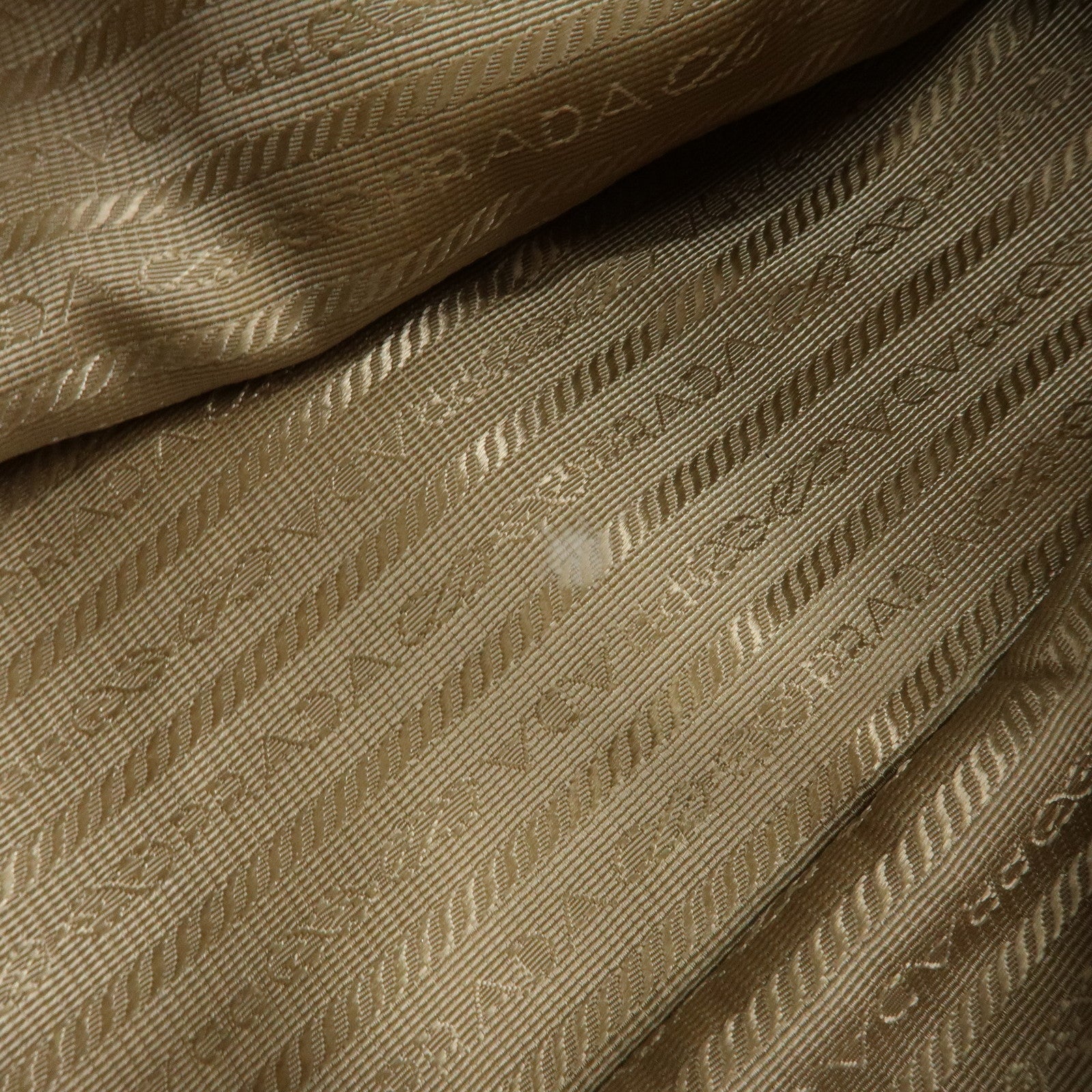 PRADA Logo Canvas Leather Boston Bag Hand Bag Beige Brown BL0600