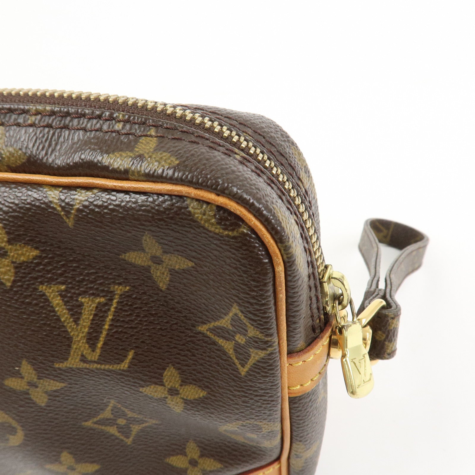 Louis Vuitton Monogram Marly Dragonne GM Clutch Bag Brown M51825