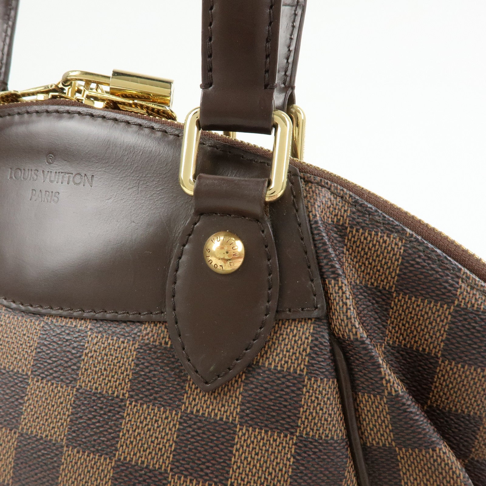 Louis Vuitton Damier Ebene Verona PM Hand Bag Brown N41117