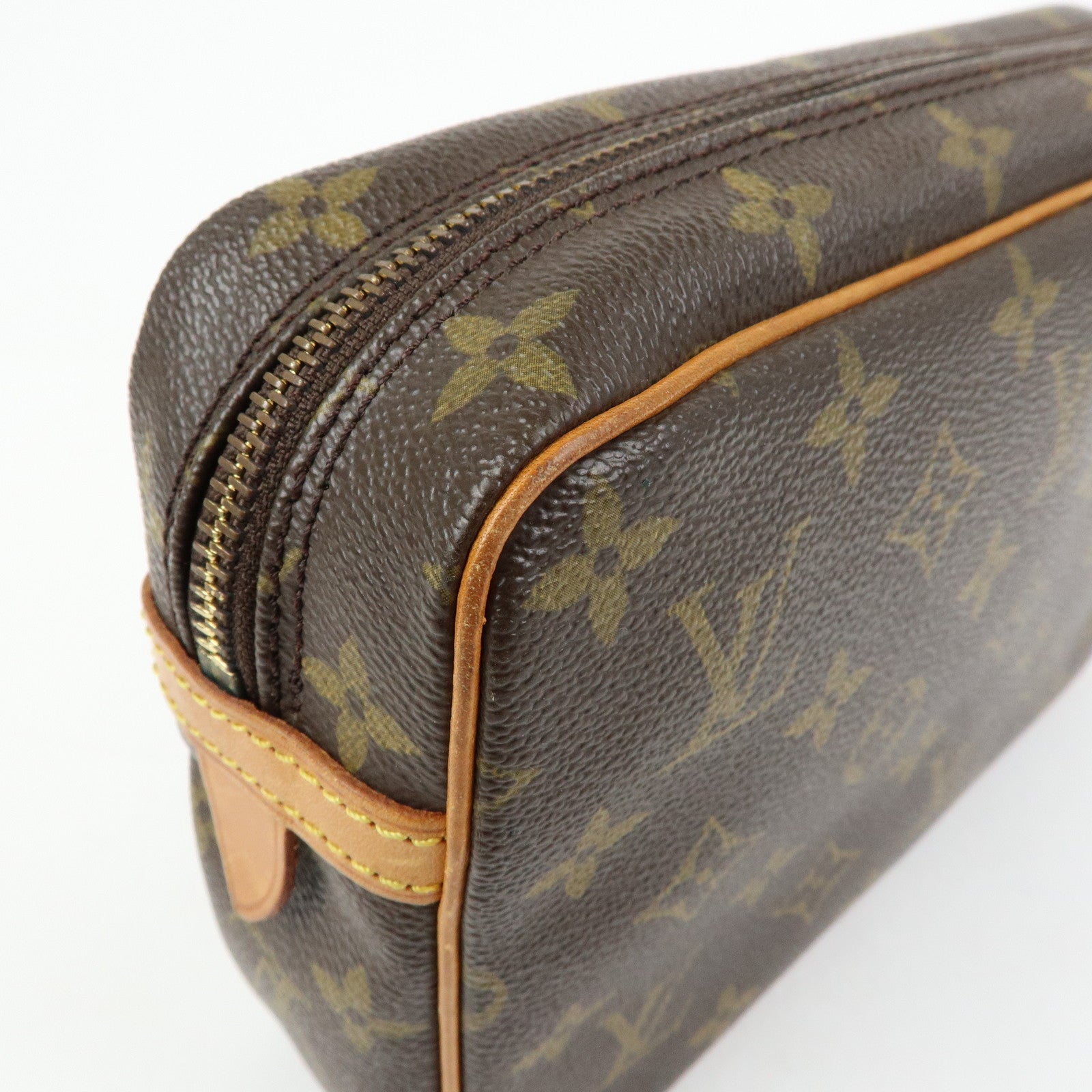 Louis Vuitton Monogram Compiegne 23 Pouch Clutch Bag Brown M51845
