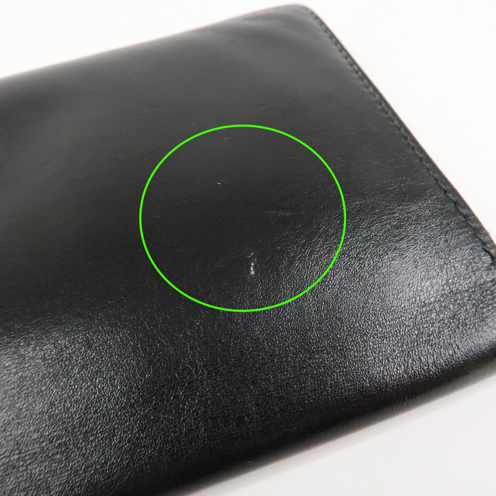 HERMES Box Calf Leather Beant Classic Long Wallet Black