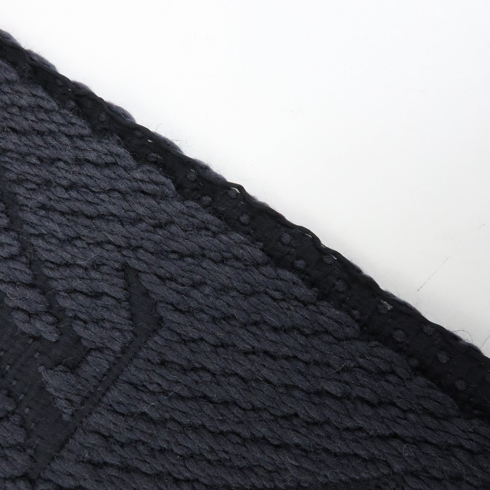 Louis Vuitton Echarpe Logo Mania Wool Silk Scarf Black M72431